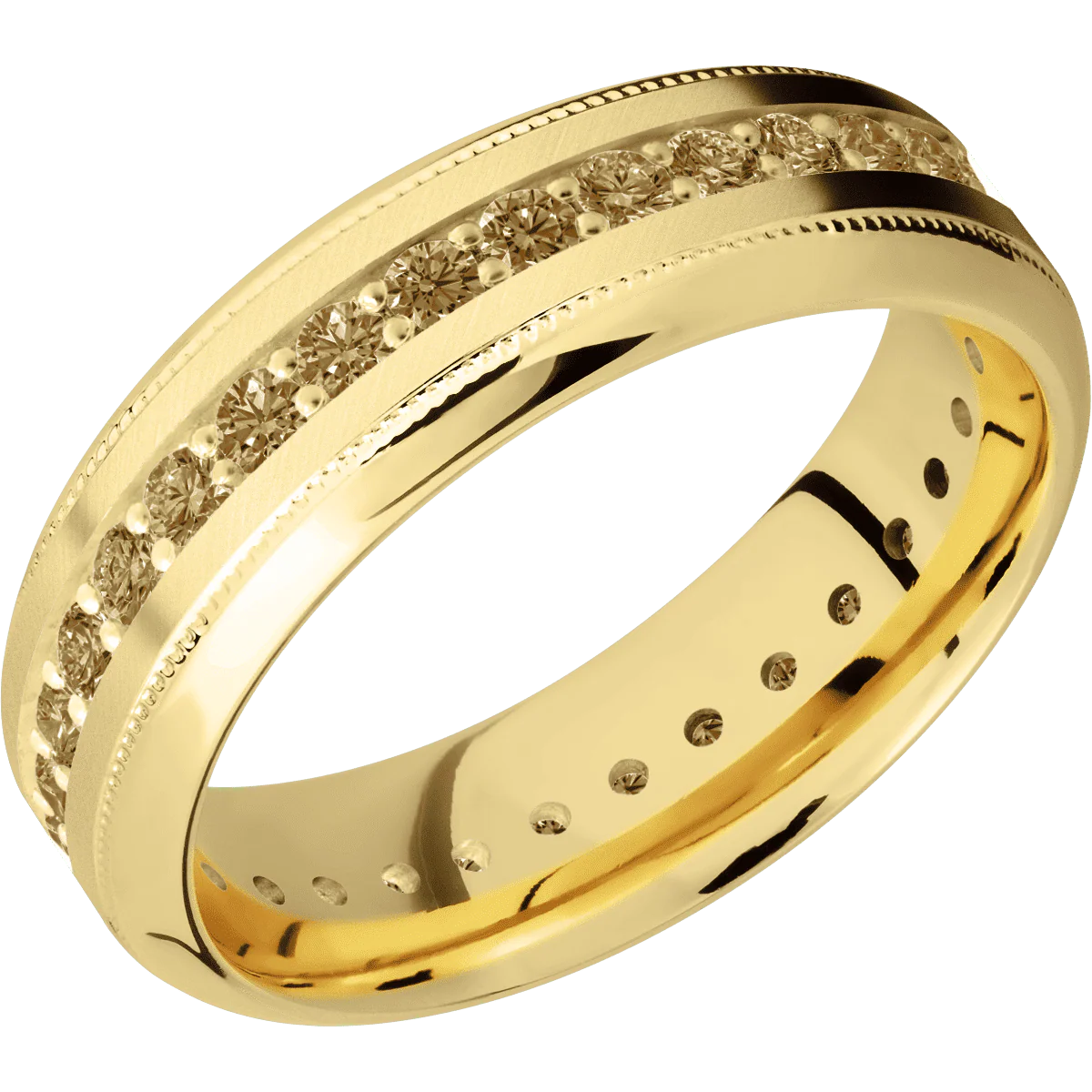 14K Yellow Gold + Anglesatin , Polish Finish - Image 2