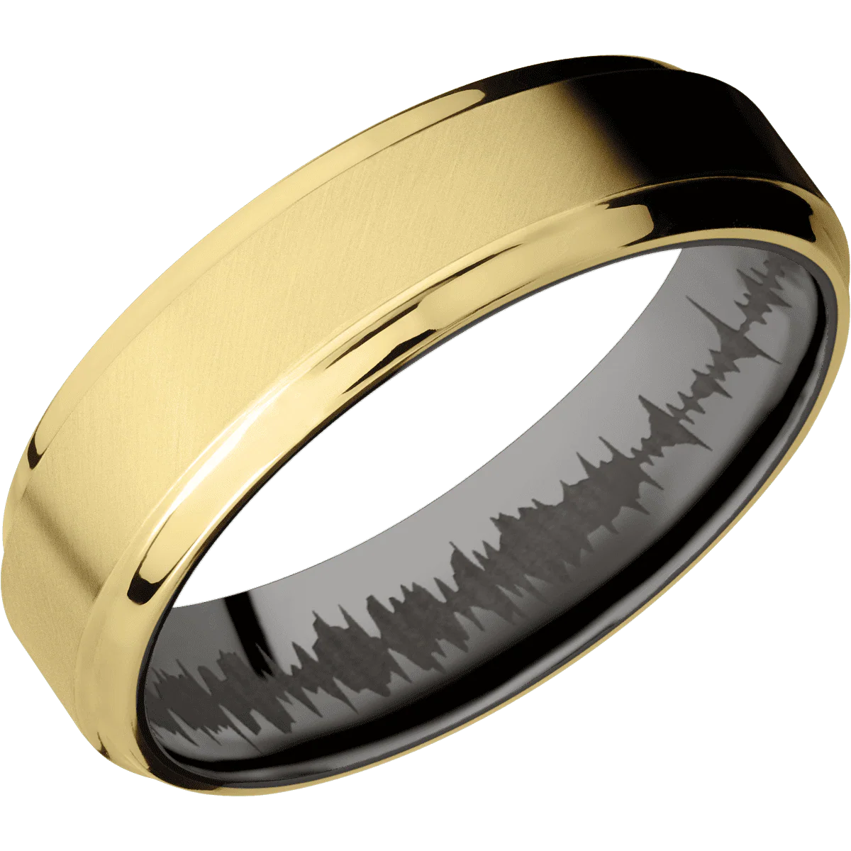 14K Yellow Gold + Anglesatin , Polish Finish + Tantalum Noir - Image 2