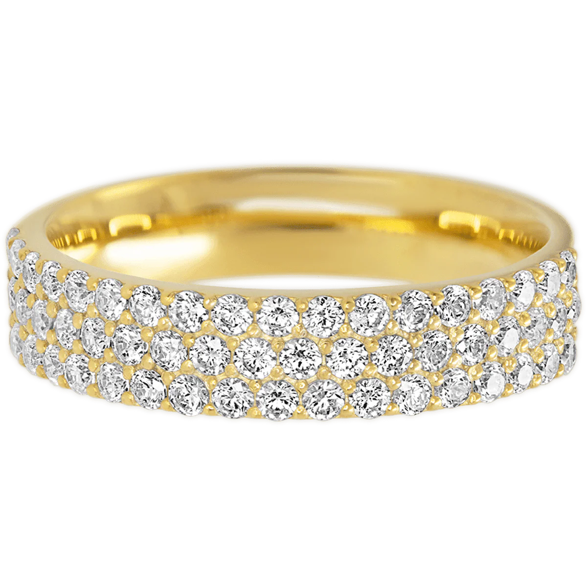 14K Yellow Gold band with 55 Round Lab Grown Diamond having TCW-.82 - Image 2