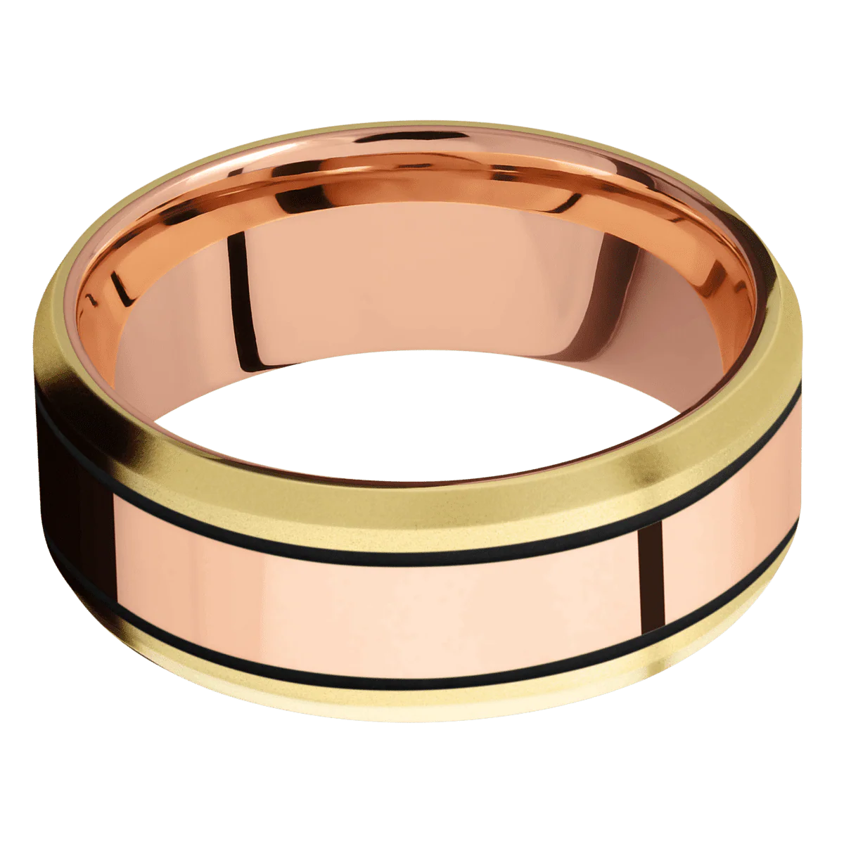 14K Yellow Gold + Bead , Bead Finish + 14K Rose Gold - Image 3
