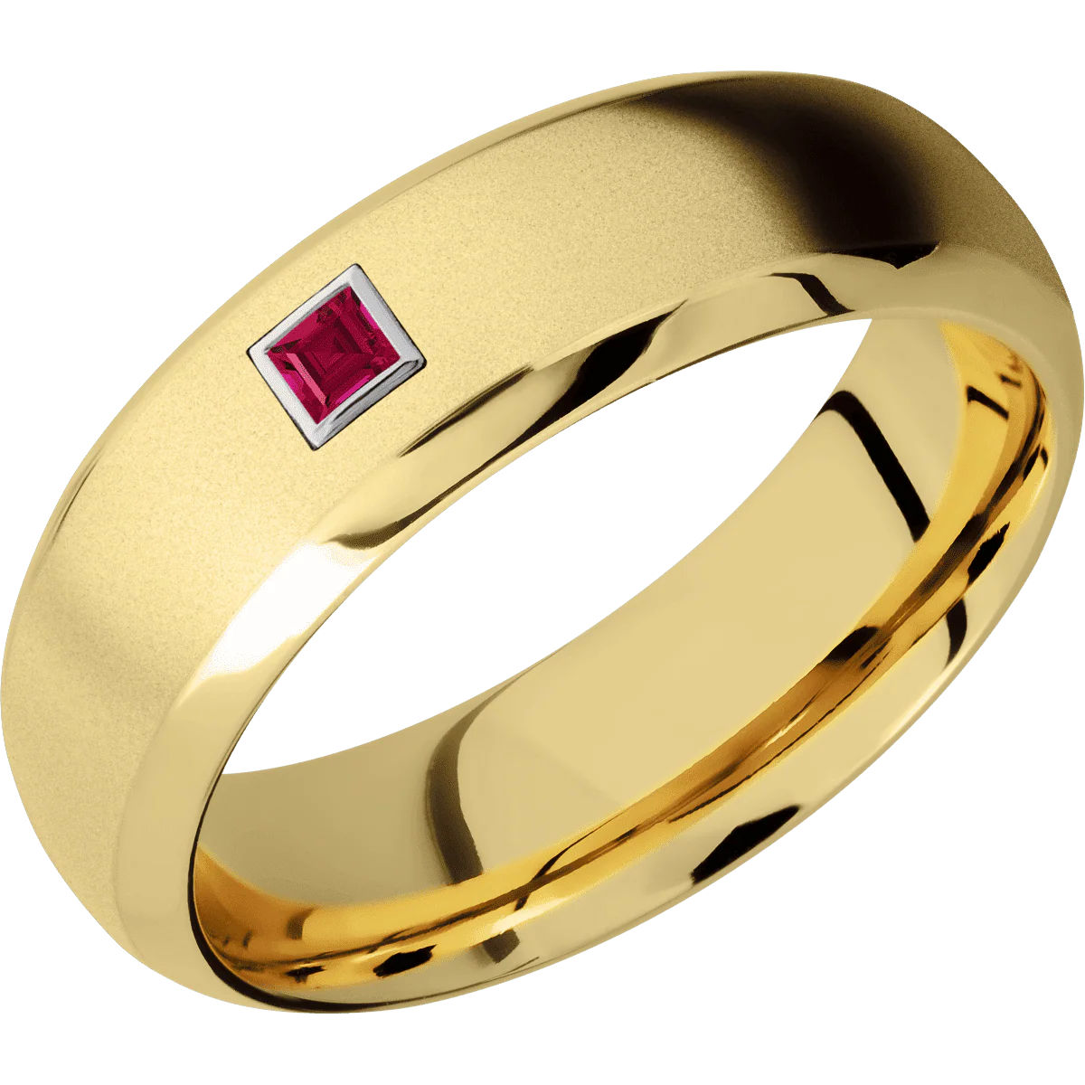 14K Yellow Gold + Bead , Polish Finish - Image 2