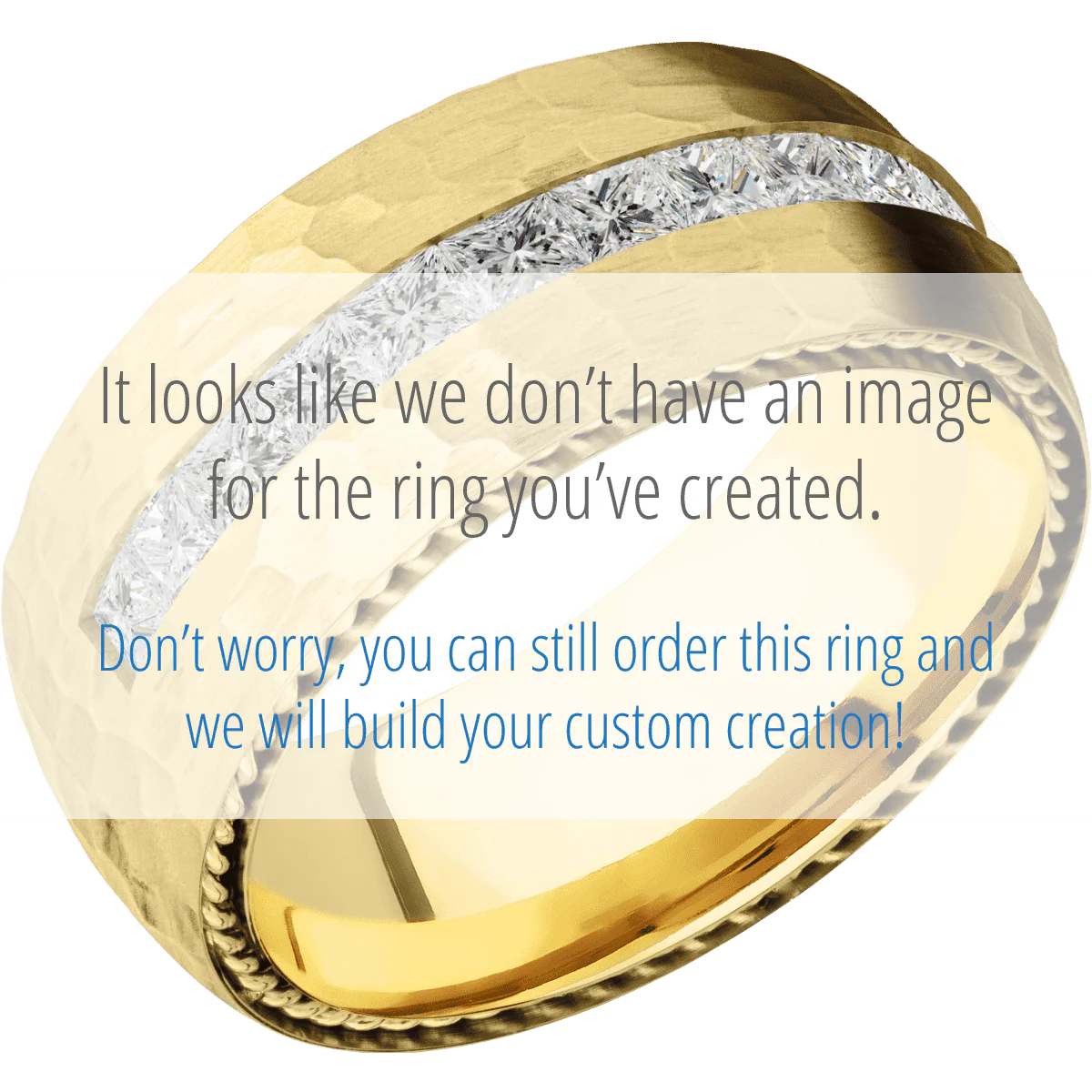 14K Yellow Gold + Hammer Finish - Image 2