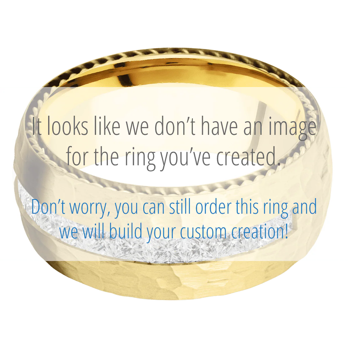 14K Yellow Gold + Hammer Finish - Image 3