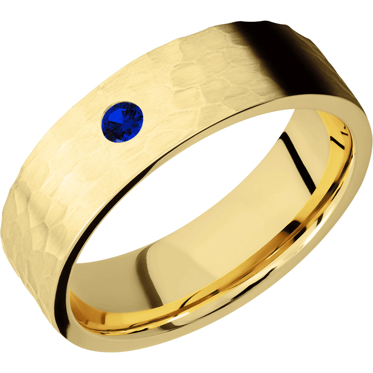 14K Yellow Gold + Hammer Finish - Image 2