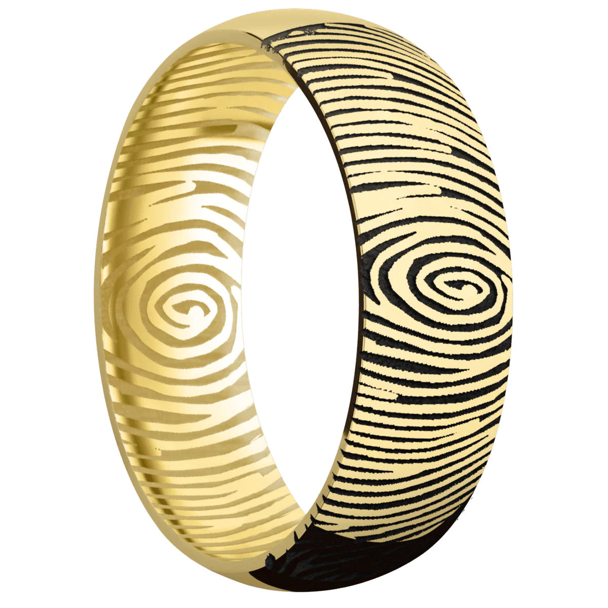 14K Yellow Gold + Polish Finish