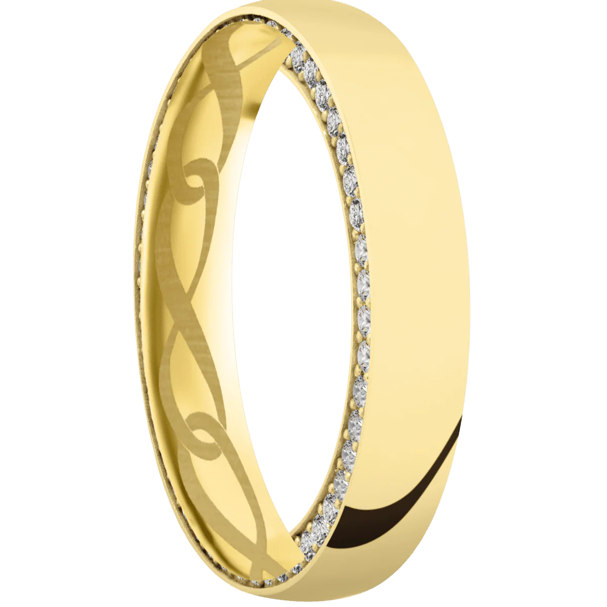 14K Yellow Gold + Polish Finish