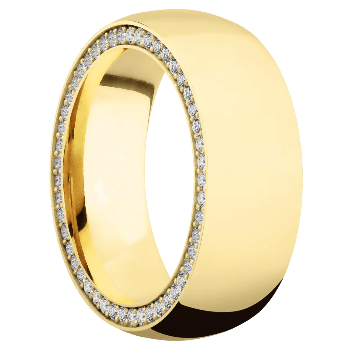 14K Yellow Gold + Polish Finish