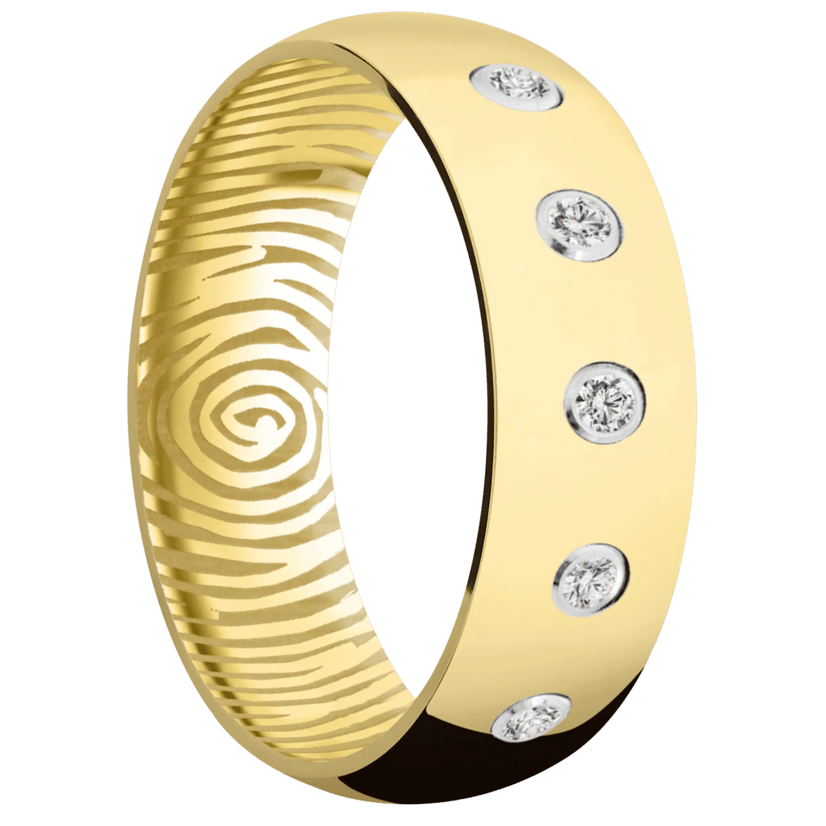 14K Yellow Gold + Polish Finish