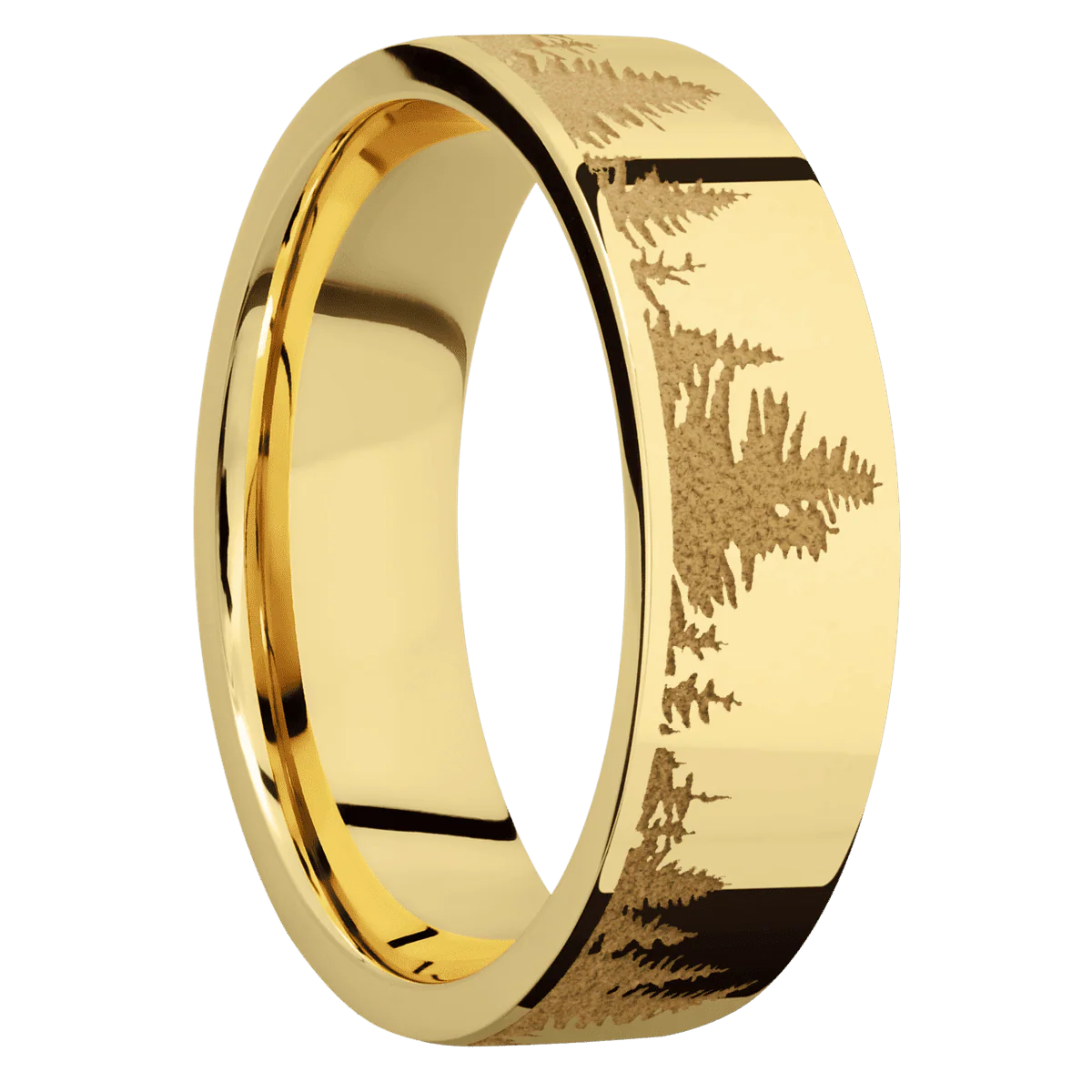 14K Yellow Gold + Polish Finish