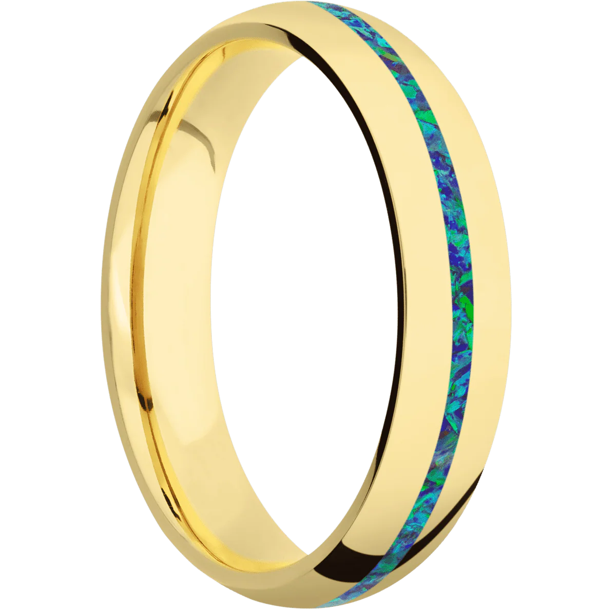 14K Yellow Gold + Polish Finish