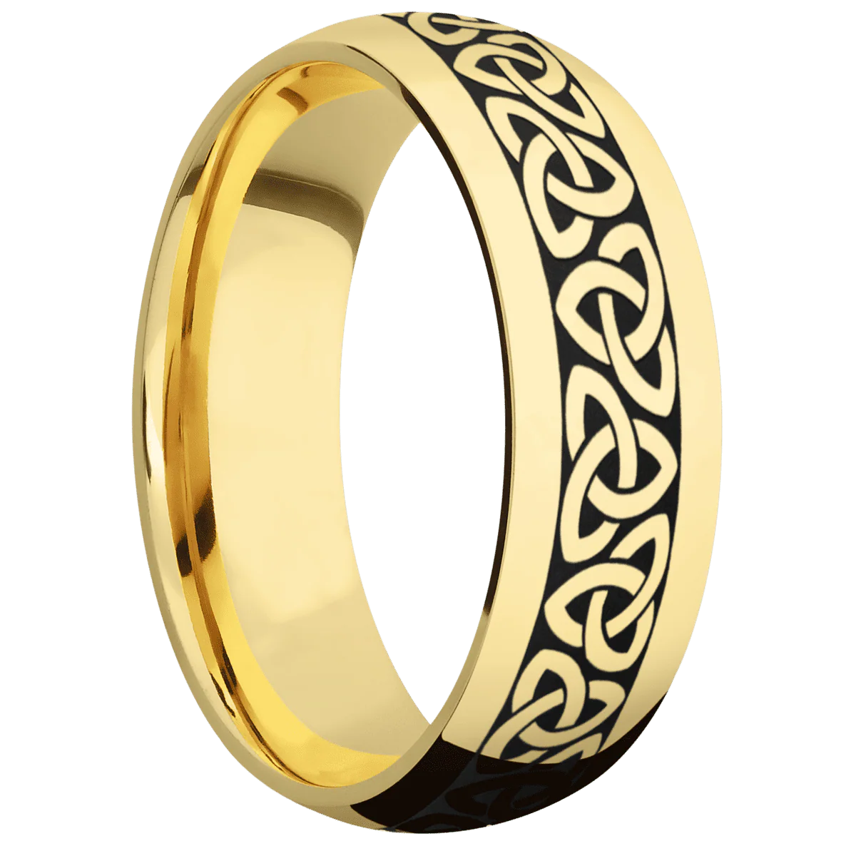 14K Yellow Gold + Polish Finish