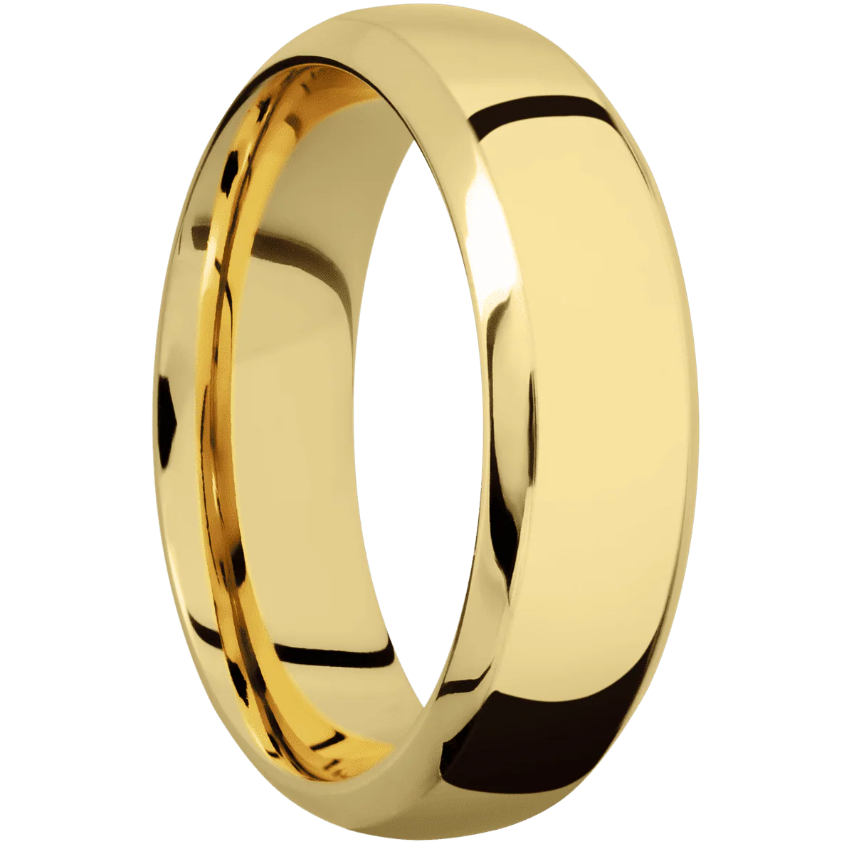 14K Yellow Gold + Polish , Polish Finish