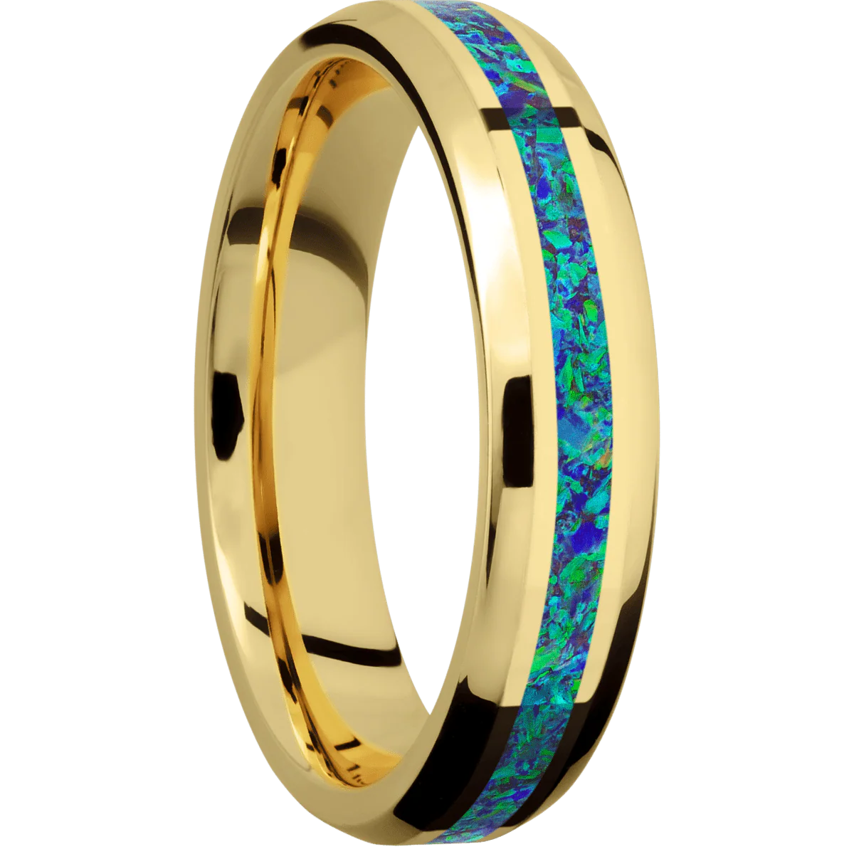 14K Yellow Gold + Polish , Polish Finish
