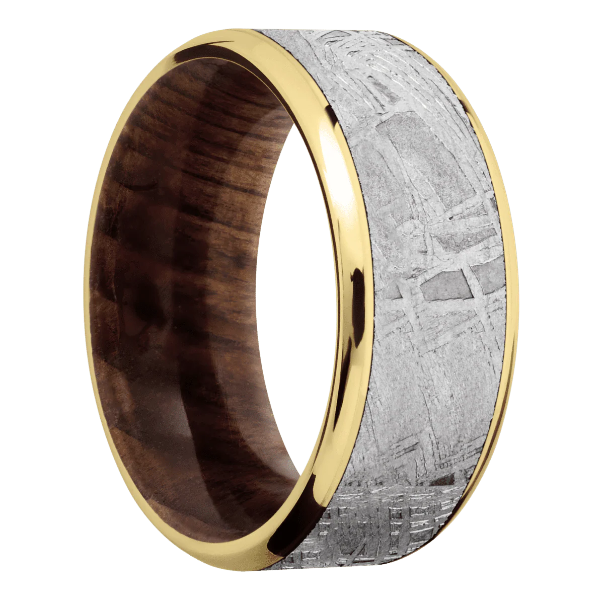 14K Yellow Gold + Polish , Polish Finish + Sequoia