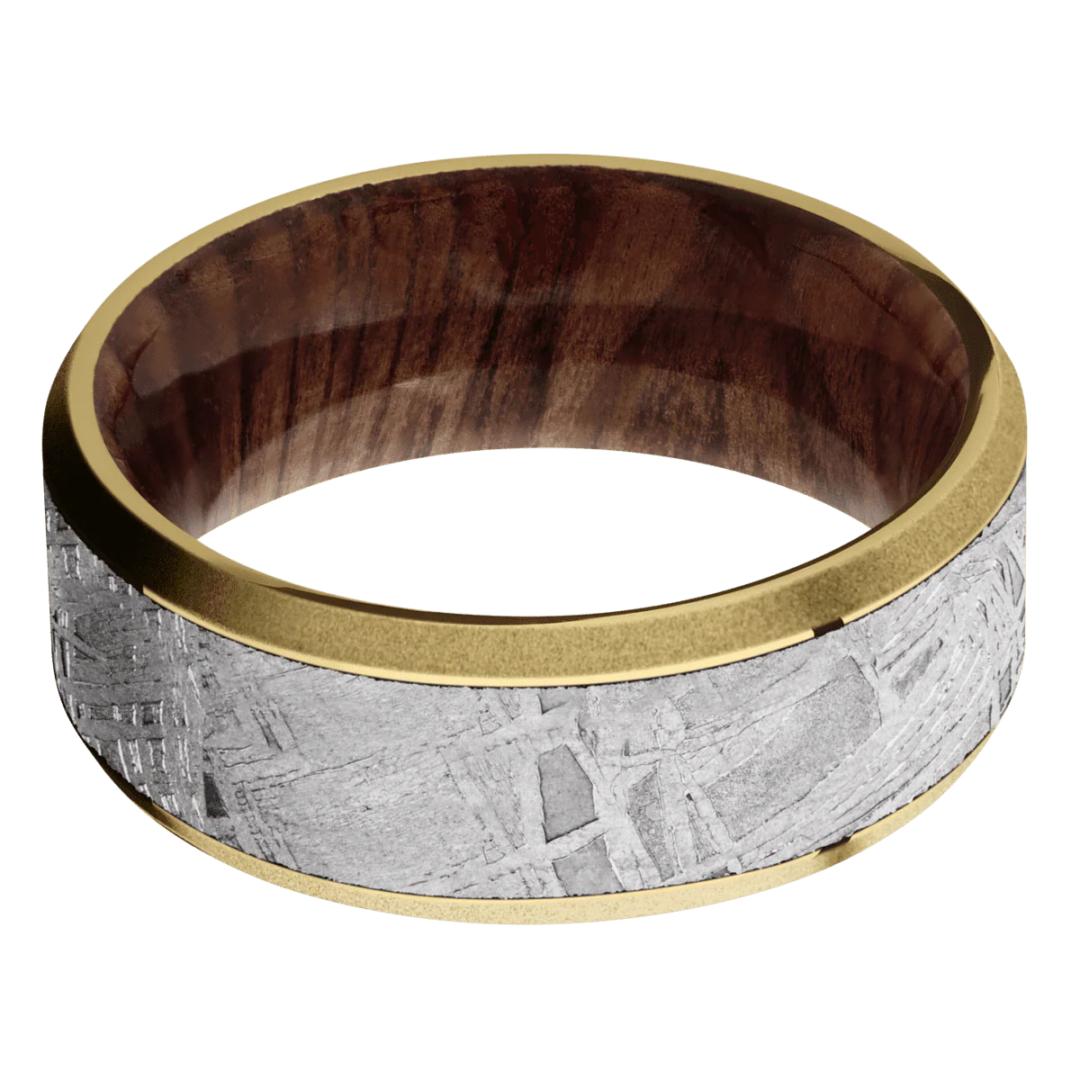 14K Yellow Gold + Polish , Sand Finish + Sequoia - Image 3