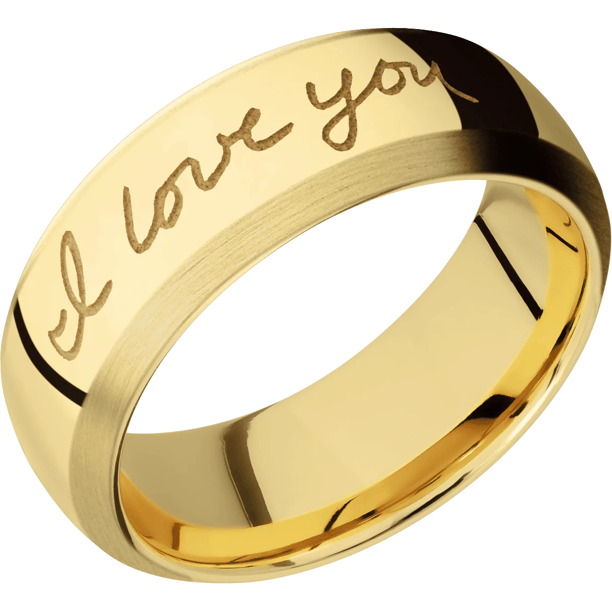 14K Yellow Gold + Polish , Satin Finish - Image 2