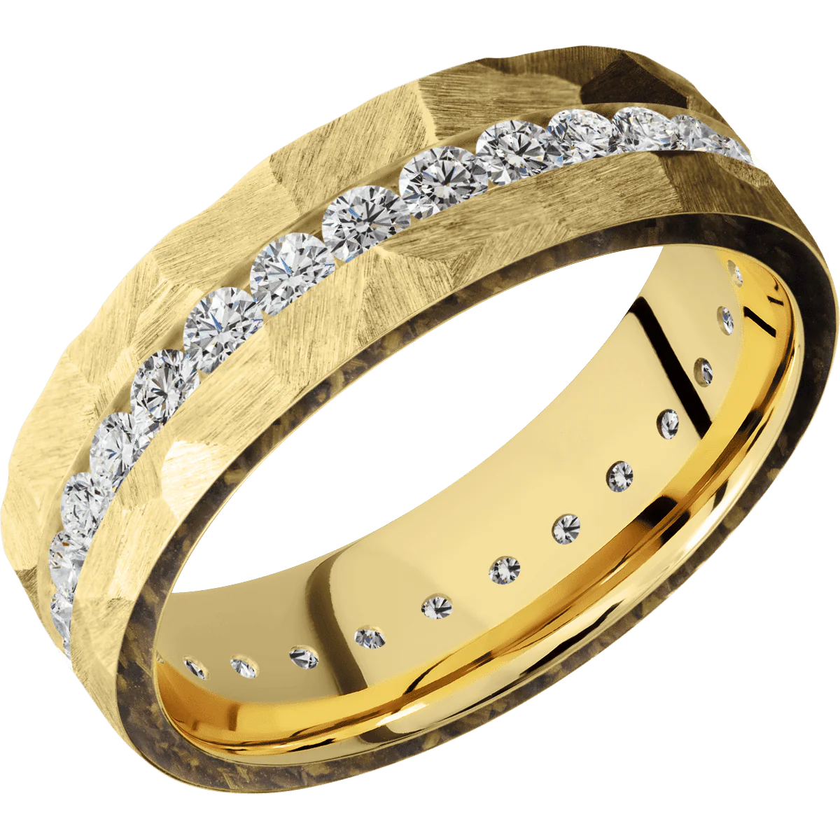 14K Yellow Gold + Rock Finish - Image 2