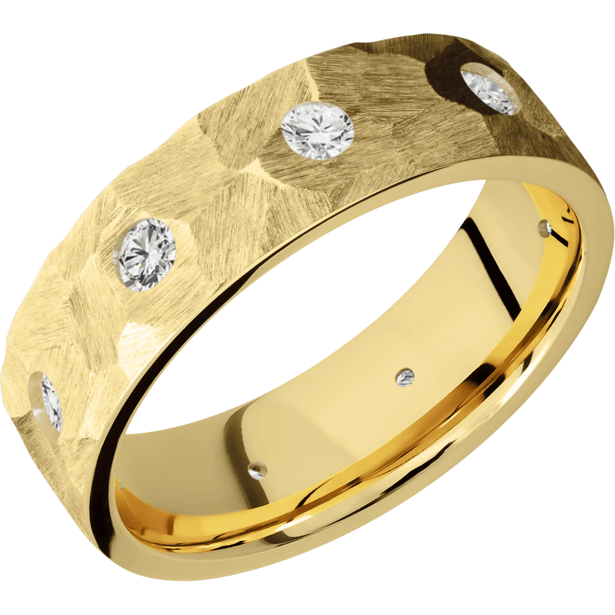 14K Yellow Gold + Rock Finish - Image 2