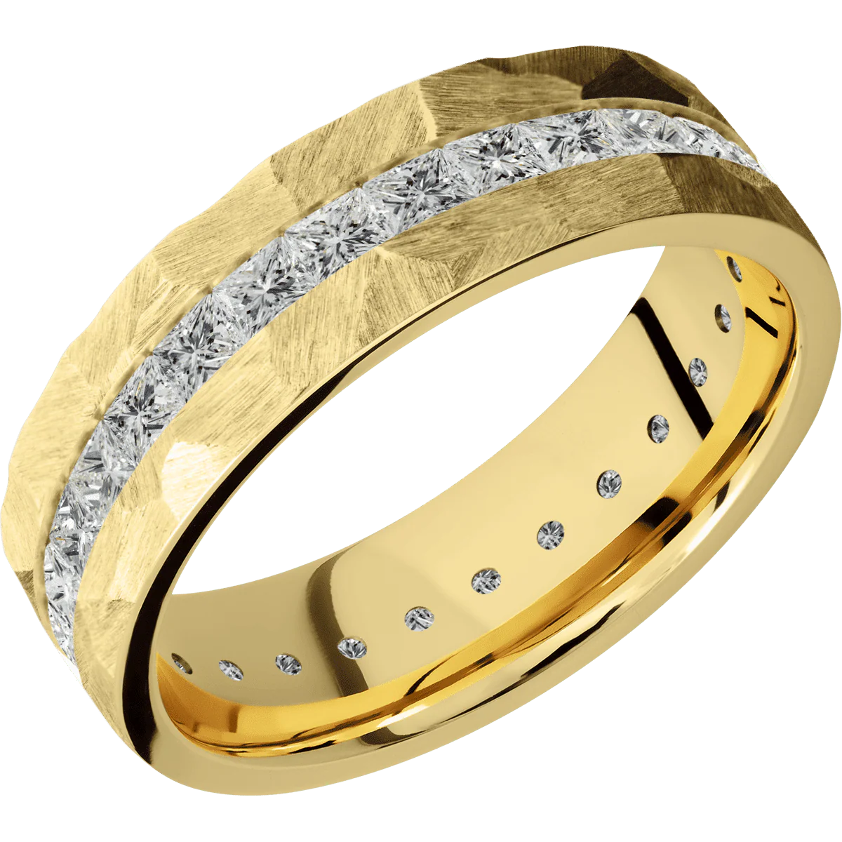 14K Yellow Gold + Rock Finish - Image 2
