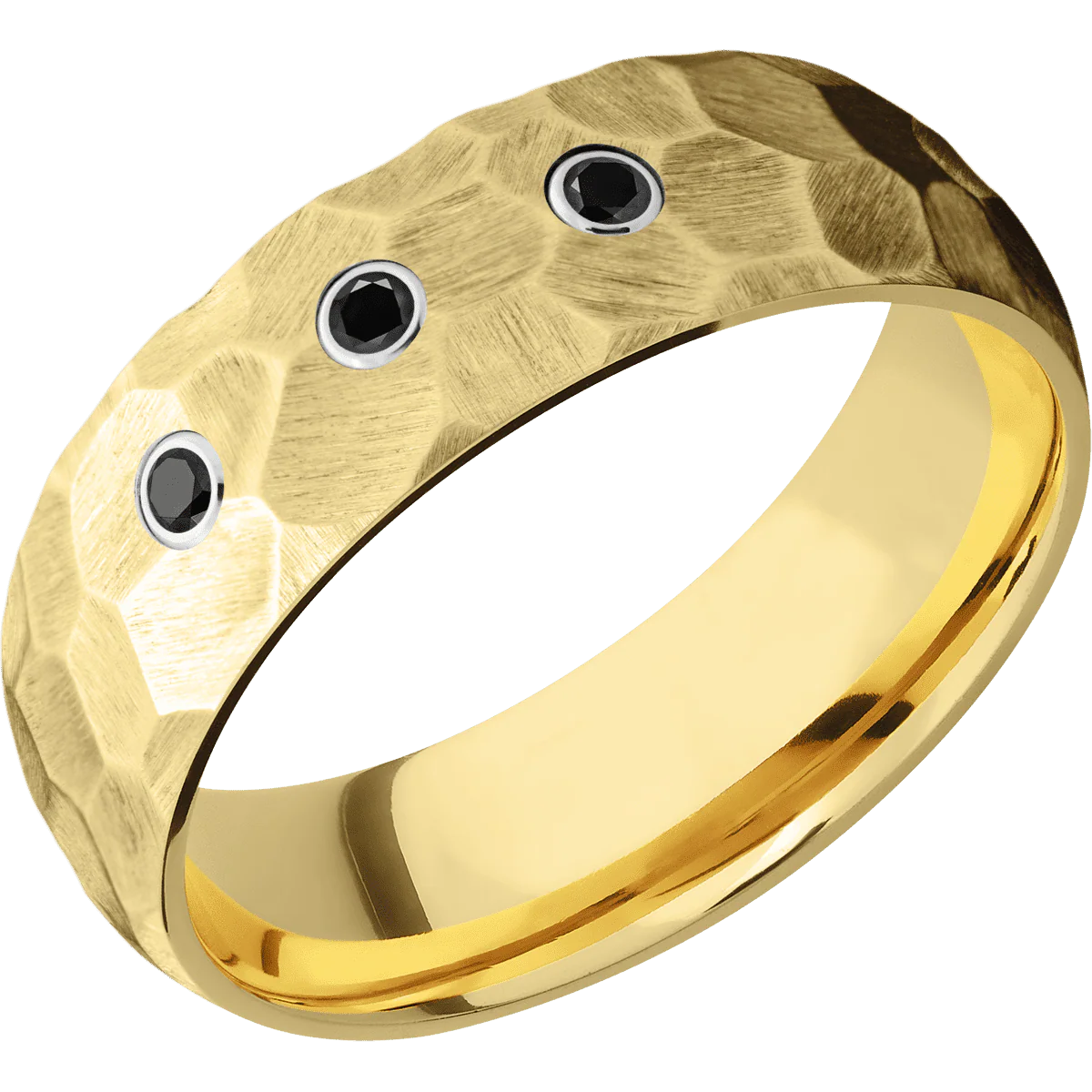 14K Yellow Gold + Rock Finish - Image 2