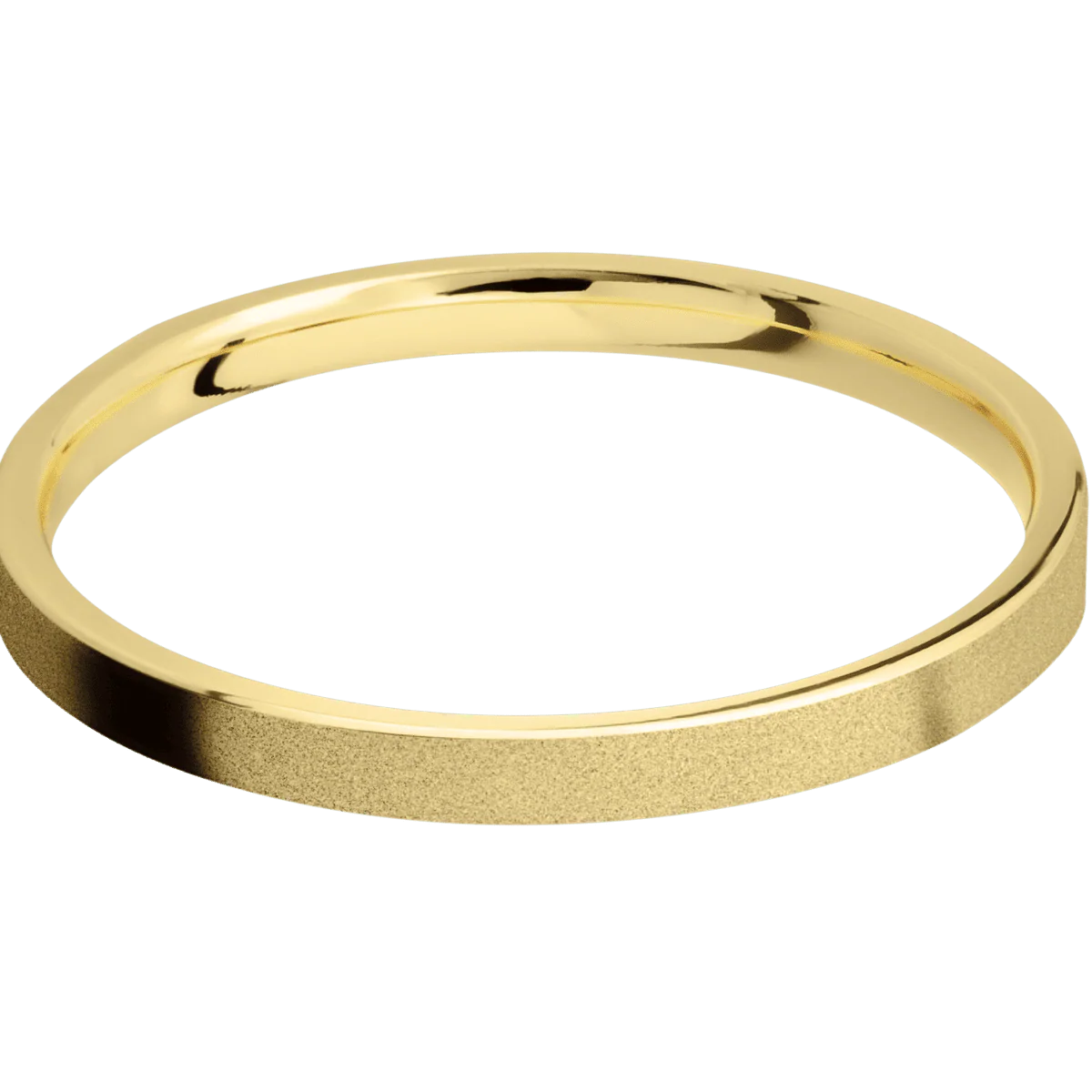14K Yellow Gold + Sand Finish - Image 3