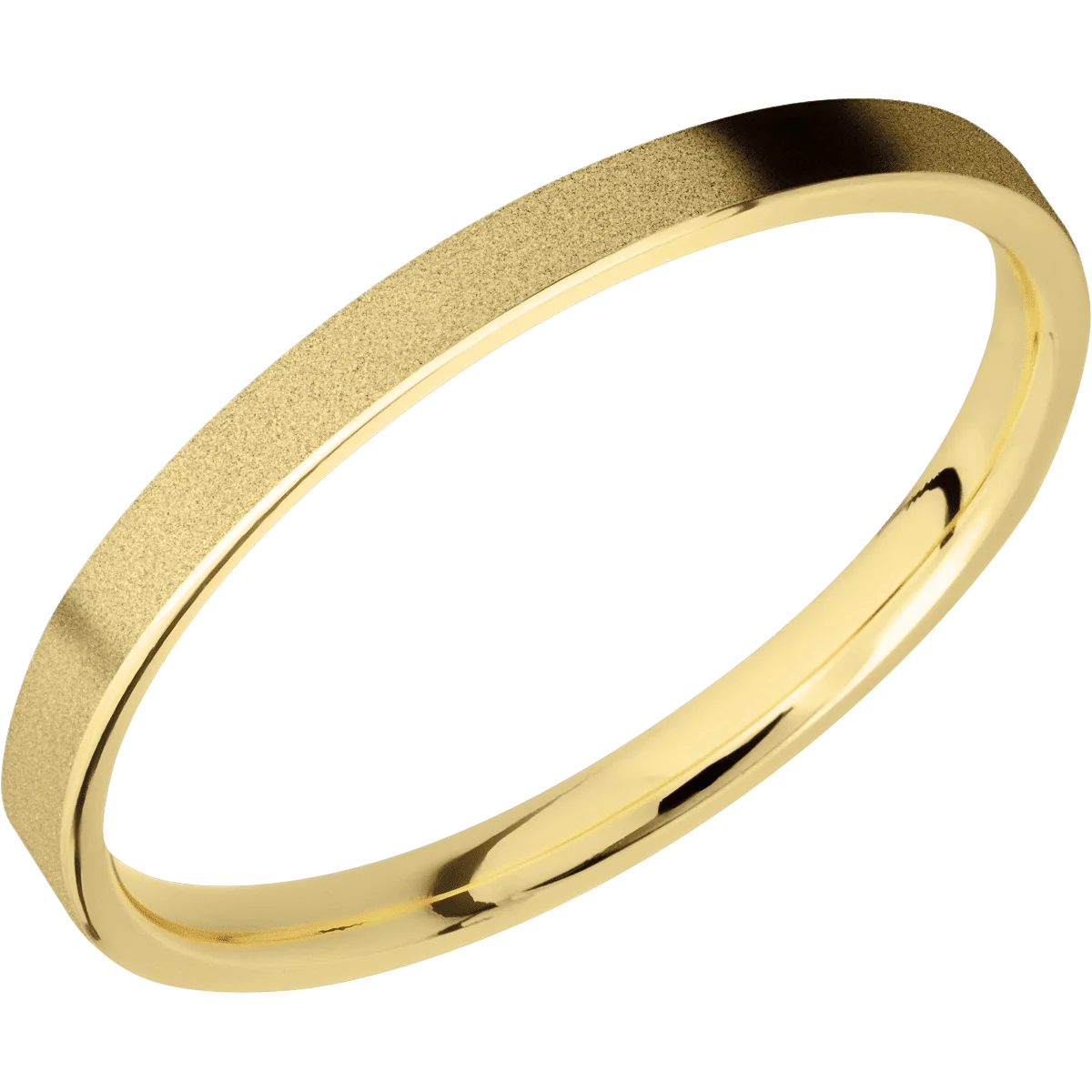 14K Yellow Gold + Sand Finish - Image 2