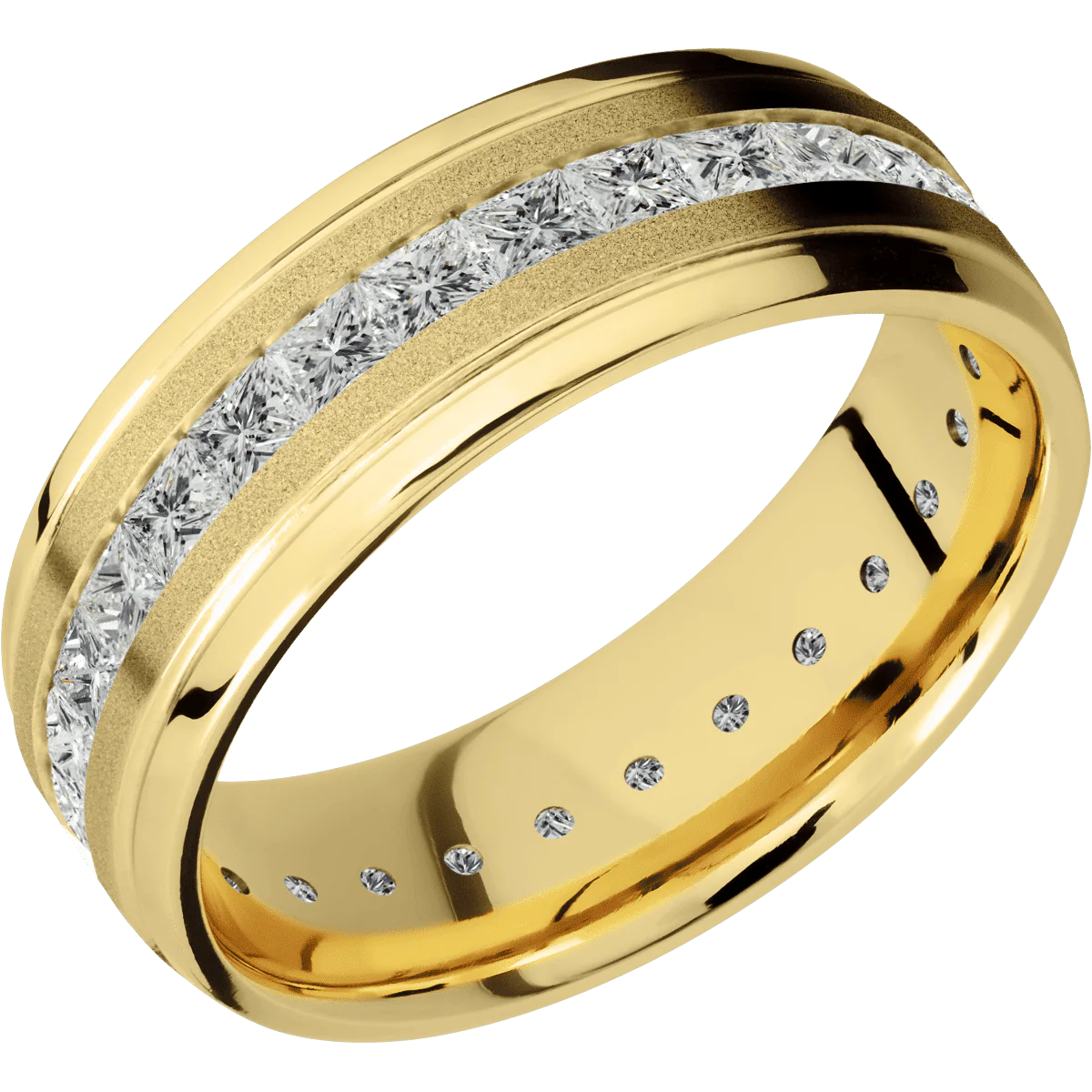 14K Yellow Gold + Sand , Polish Finish - Image 2