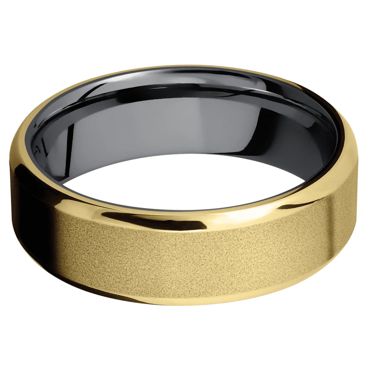 14K Yellow Gold + Sand , Polish Finish + Tantalum - Image 3