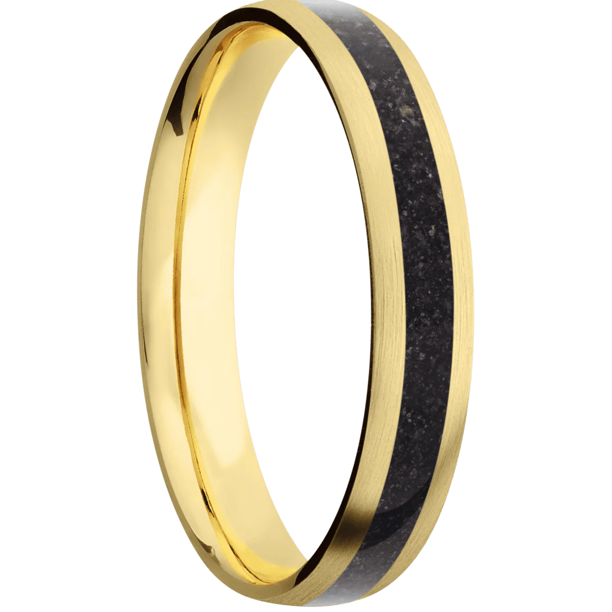 14K Yellow Gold + Satin Finish