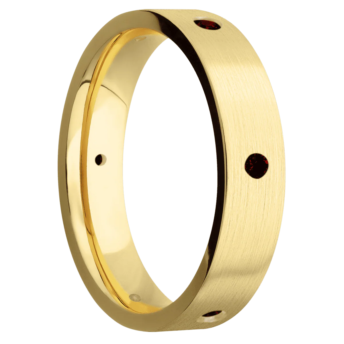14K Yellow Gold + Satin Finish