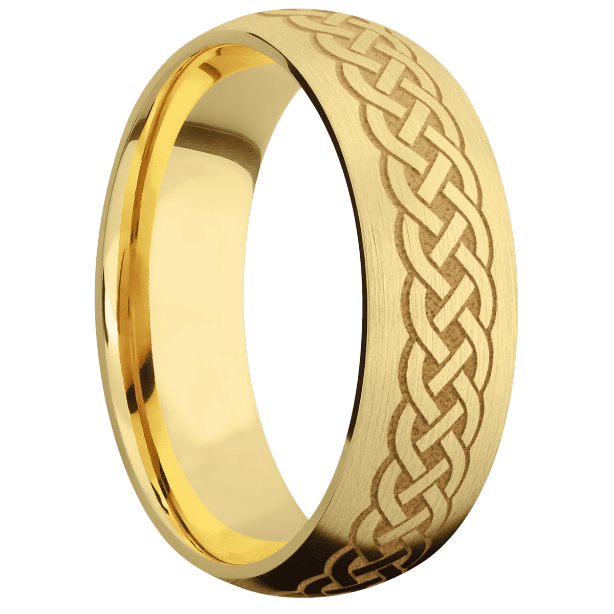 14K Yellow Gold + Satin Finish