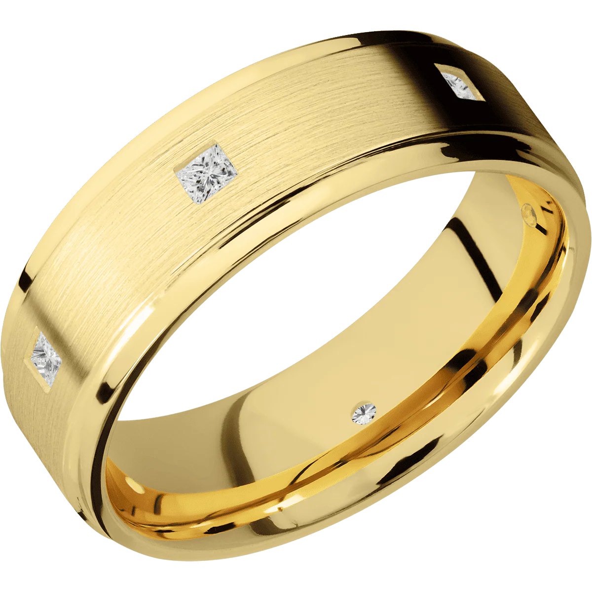 14K Yellow Gold + Satin , Polish Finish - Image 2