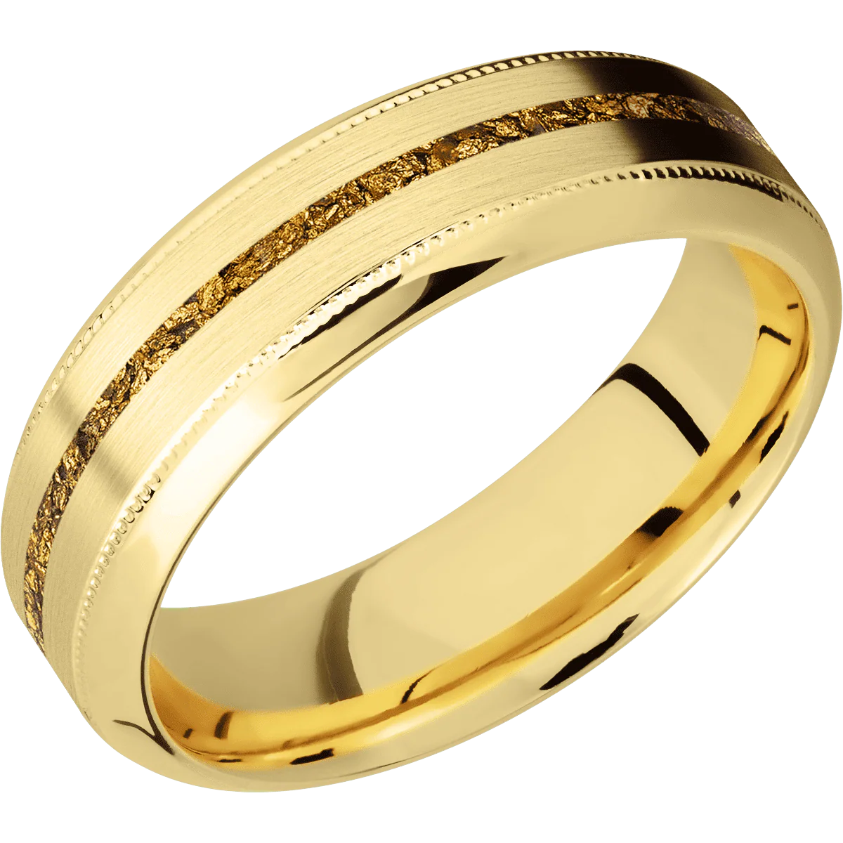14K Yellow Gold + Satin , Polish Finish - Image 2