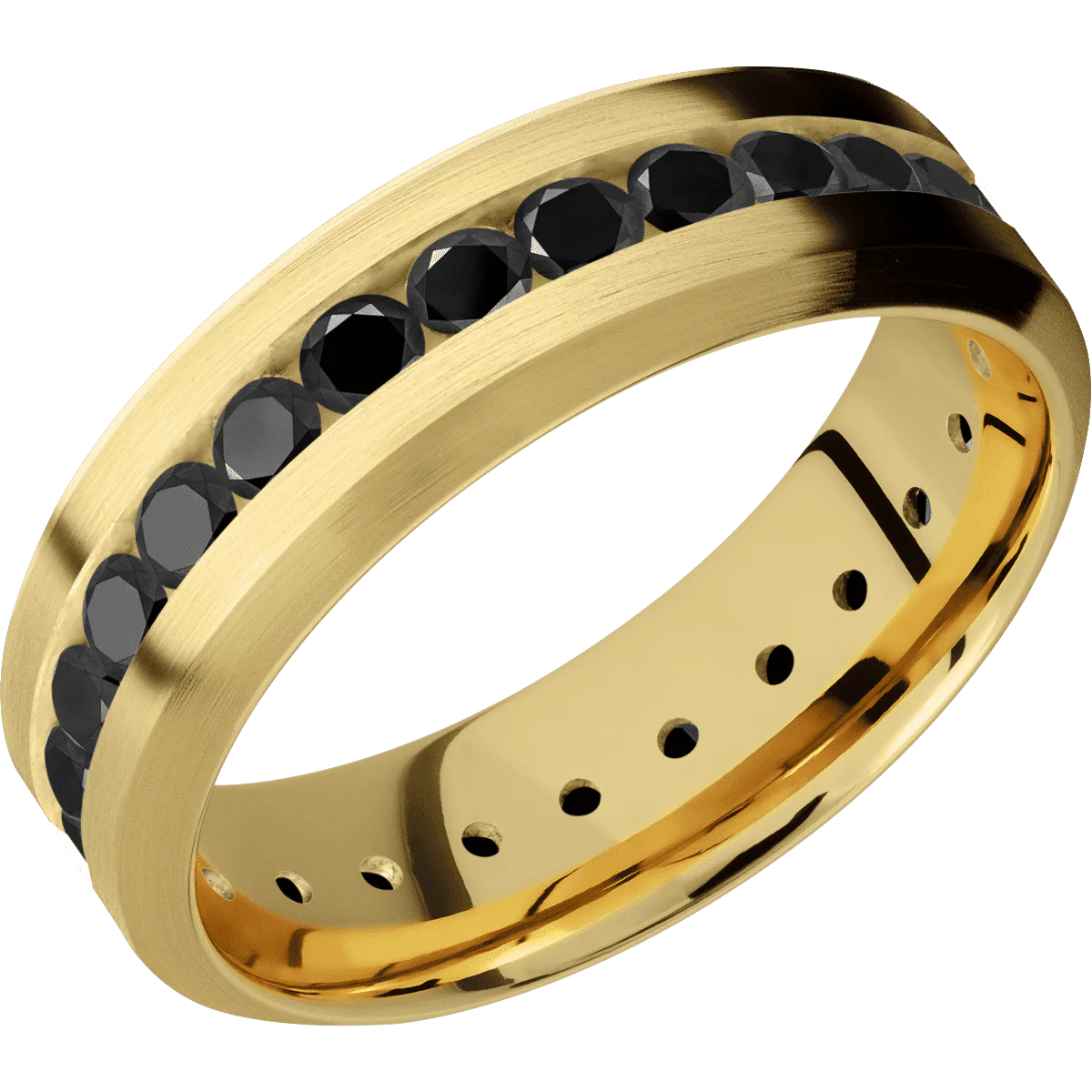 14K Yellow Gold + Satin , Satin Finish - Image 2