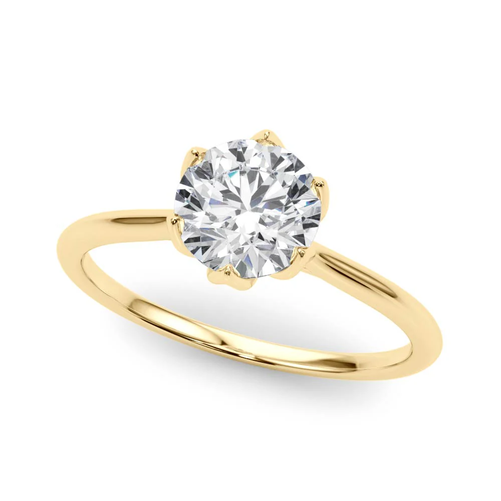 14K Yellow Gold Solitaire Engagement Ring