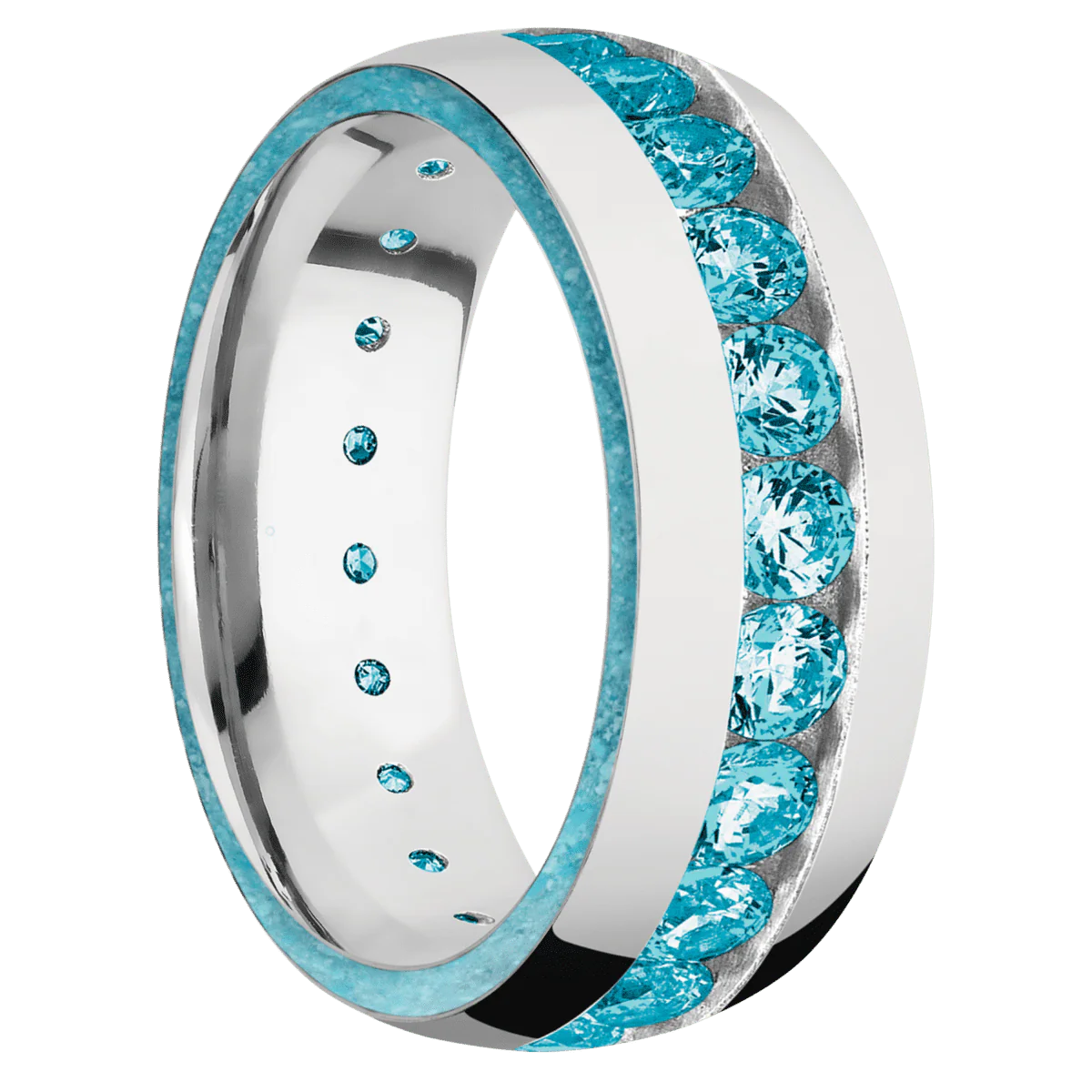 18K White Gold + Polish Finish