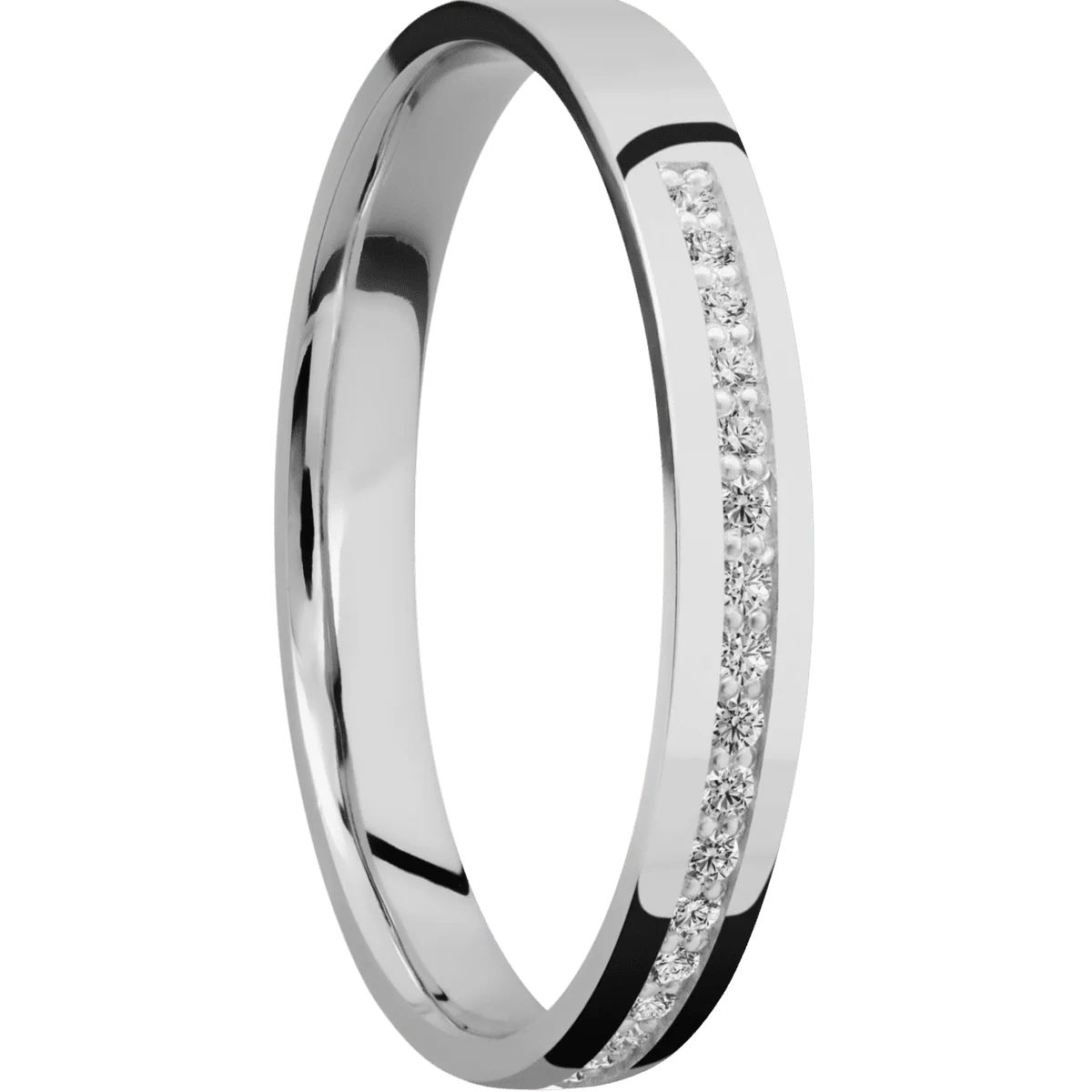 18K White Gold + Polish Finish