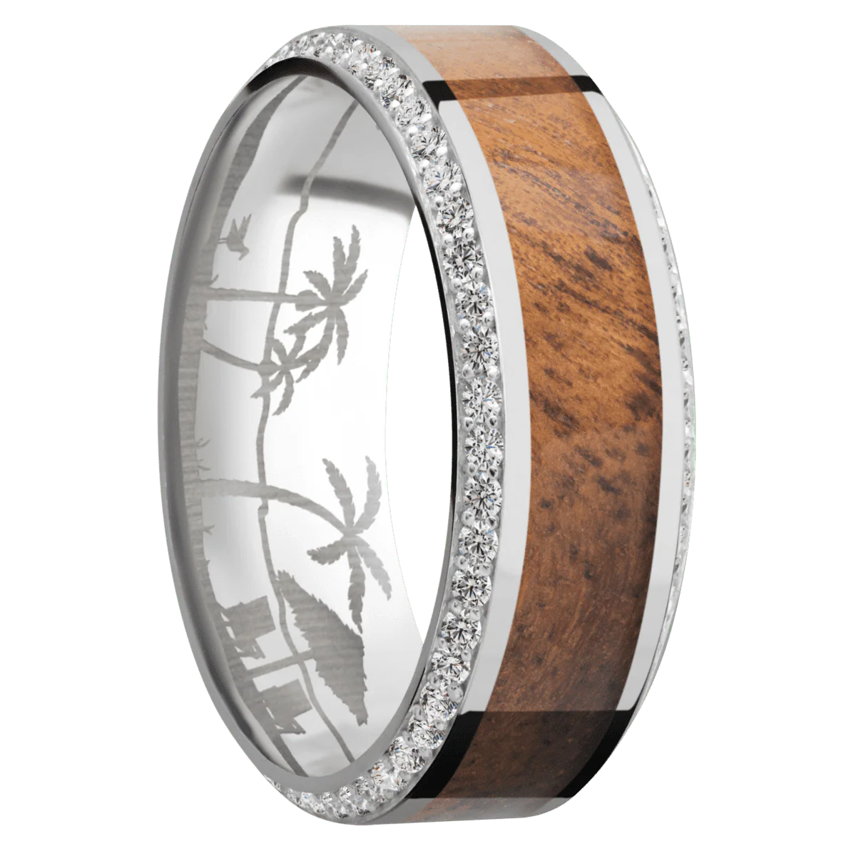 18K White Gold + Polish , Polish Finish