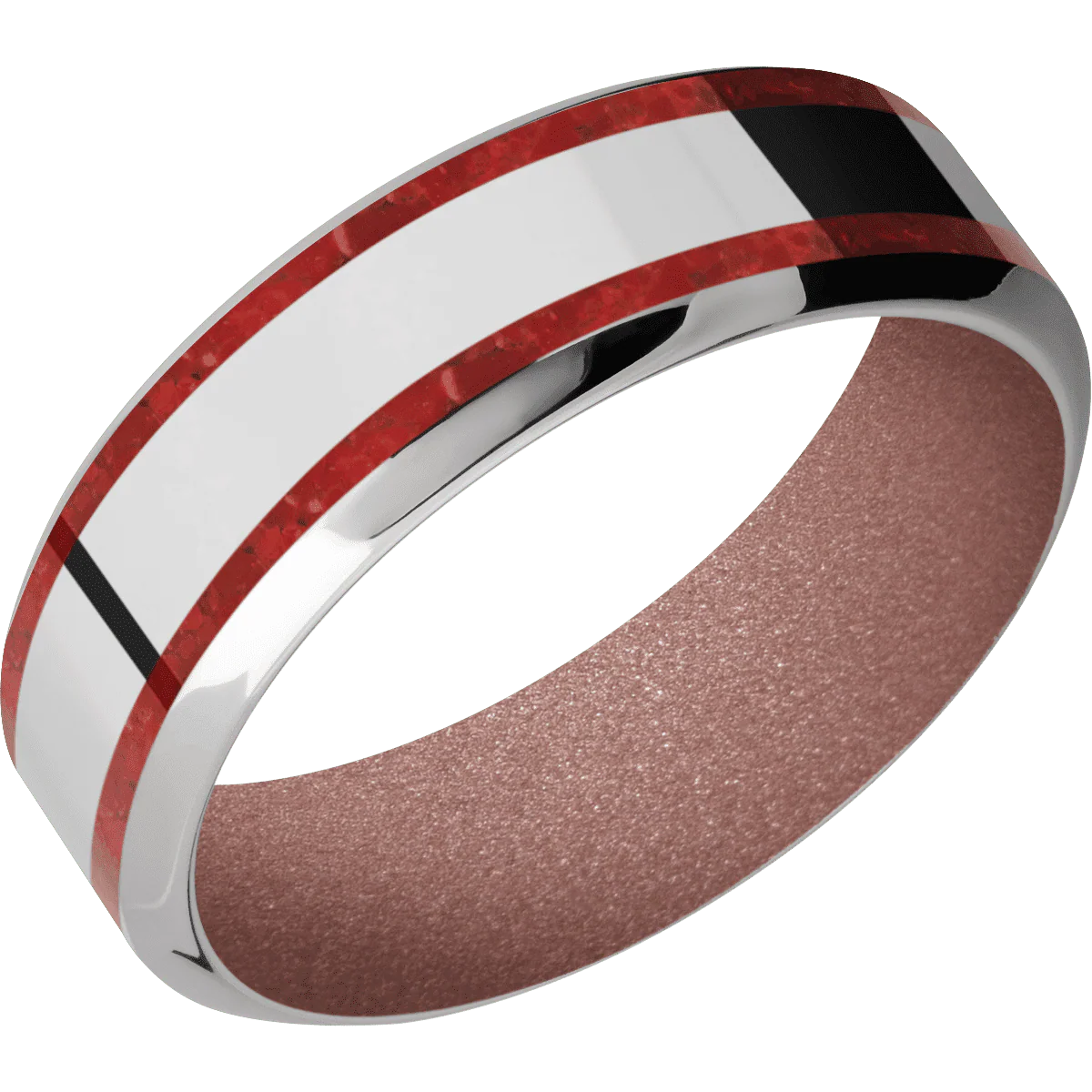 18K White Gold + Polish , Polish Finish + Rose Gold - Image 2