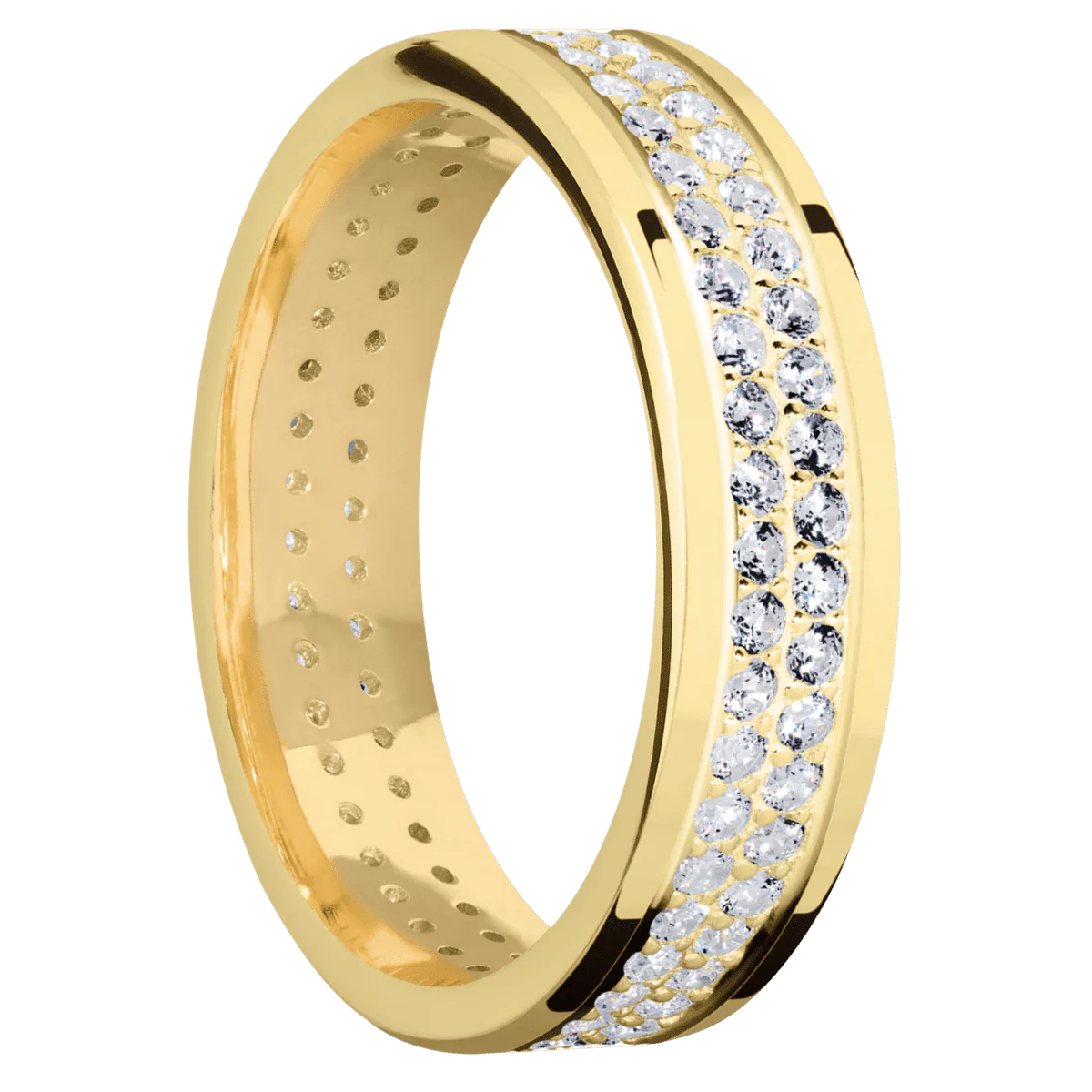 18K Yellow Gold + Polish Finish