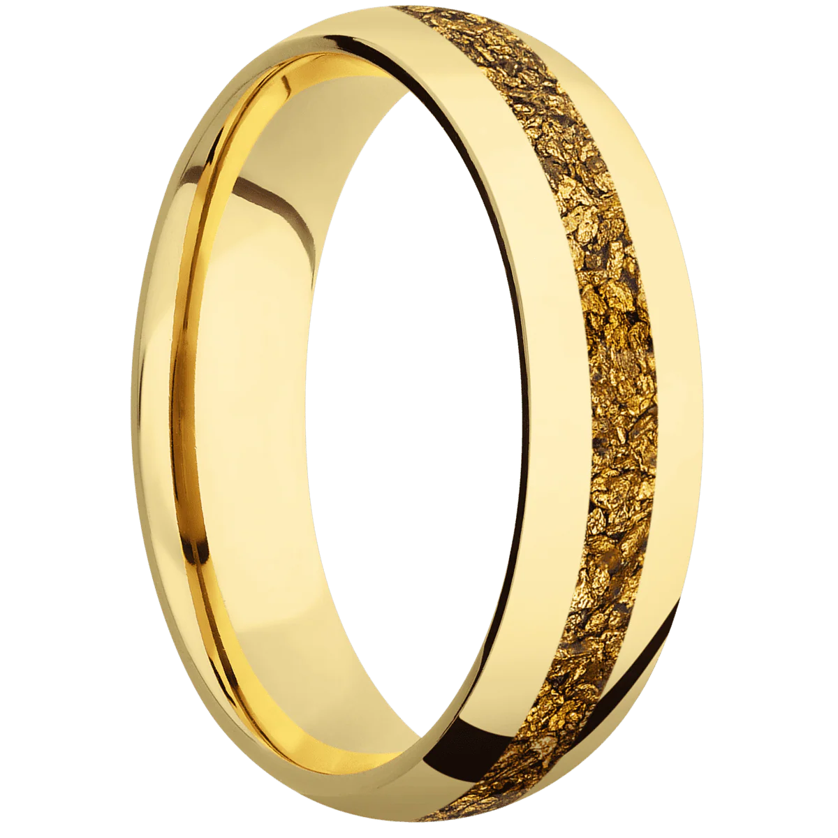 18K Yellow Gold + Polish Finish