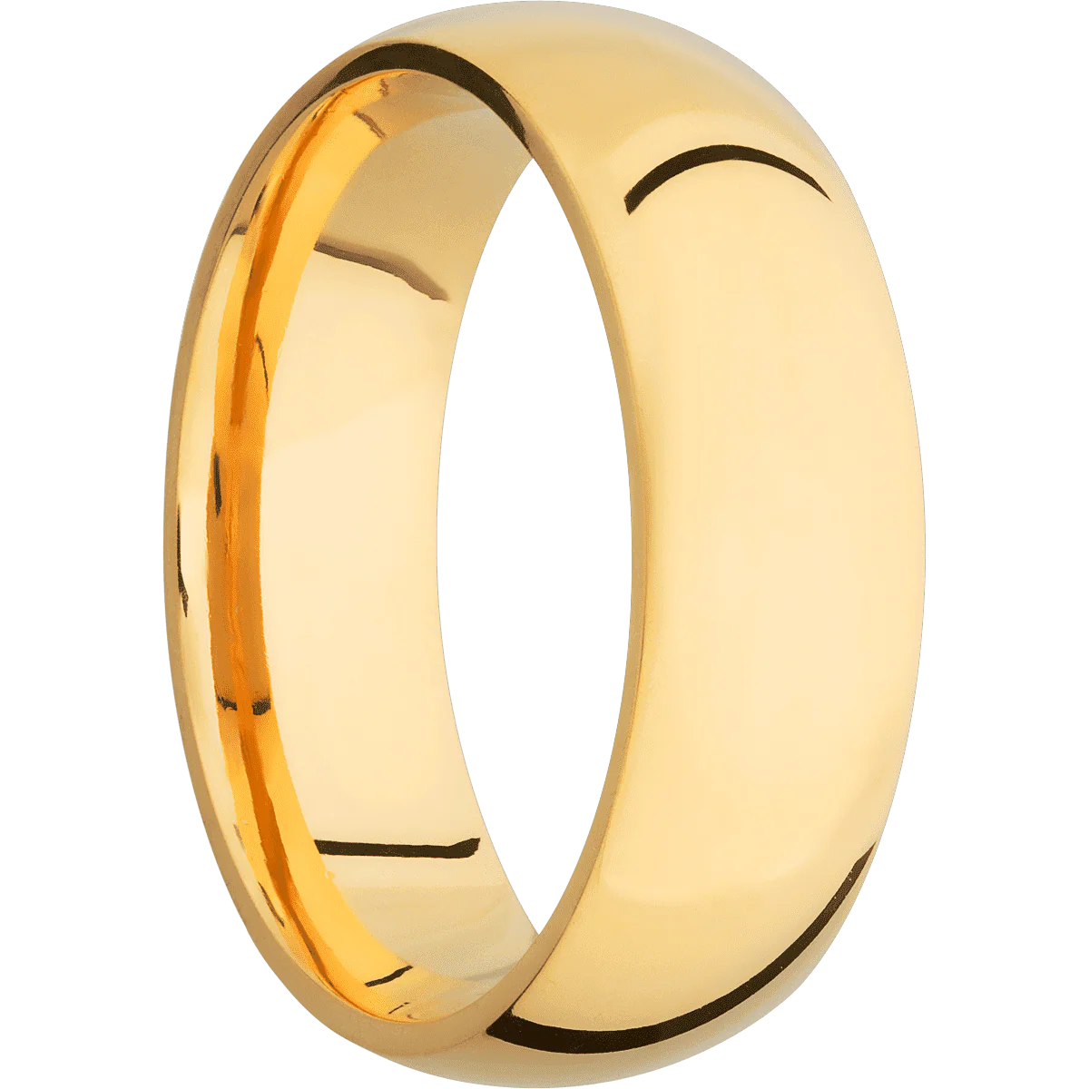 18K Yellow Gold + Polish Finish