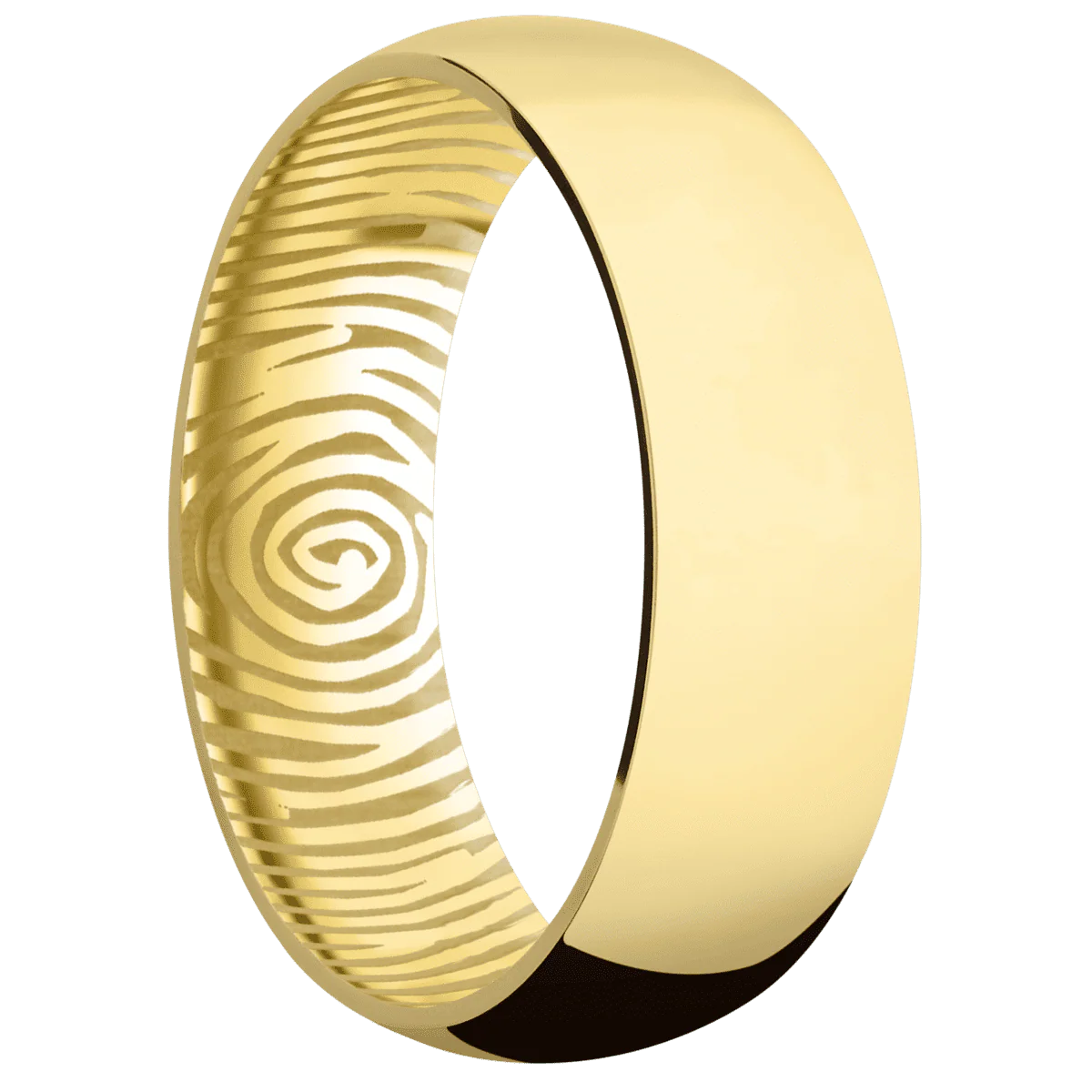 18K Yellow Gold + Polish Finish