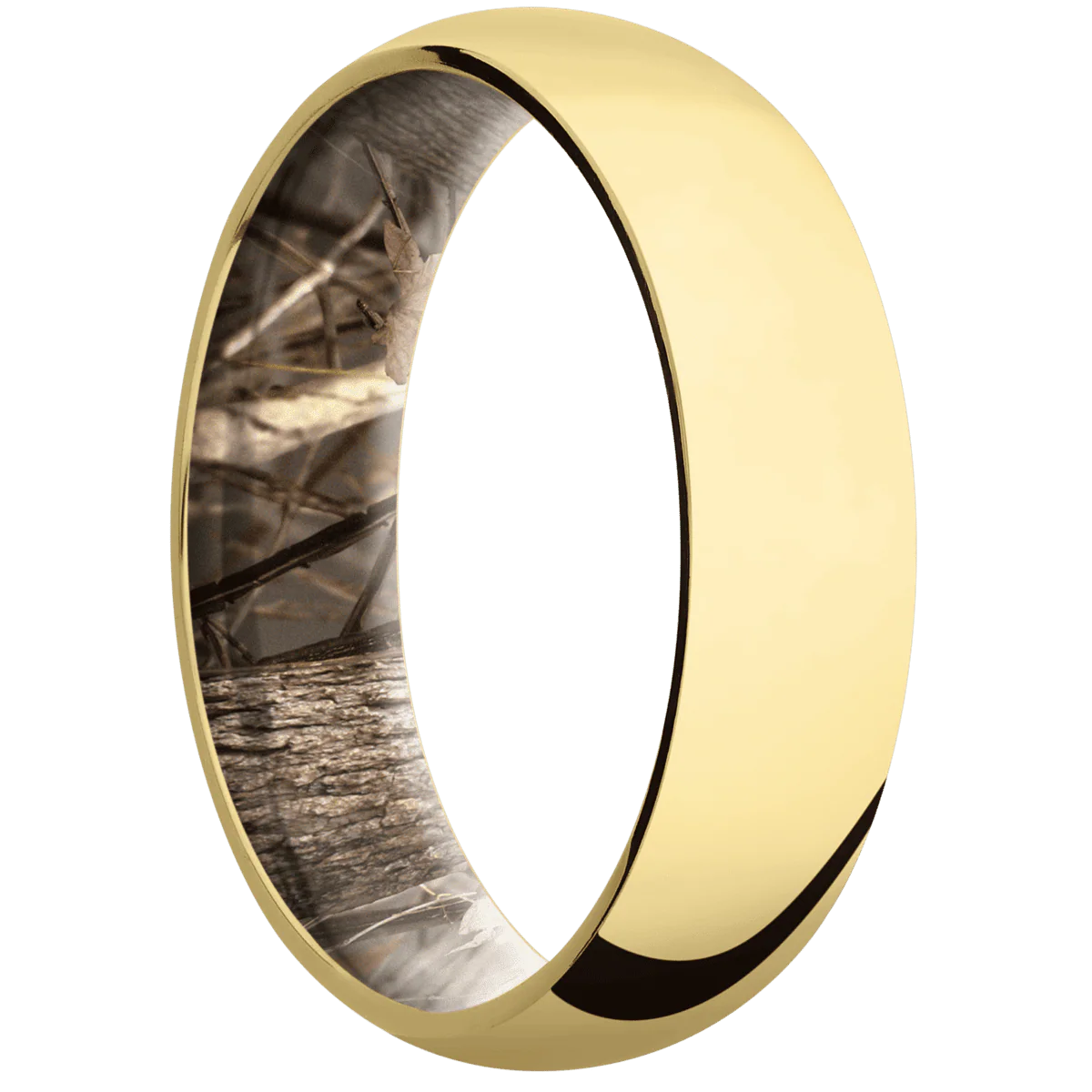 18K Yellow Gold + Polish Finish + King's Woodland