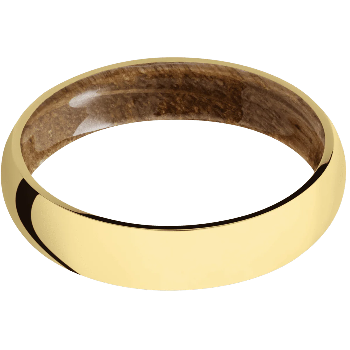 18K Yellow Gold + Polish Finish + Whiskey Barrel - Image 3