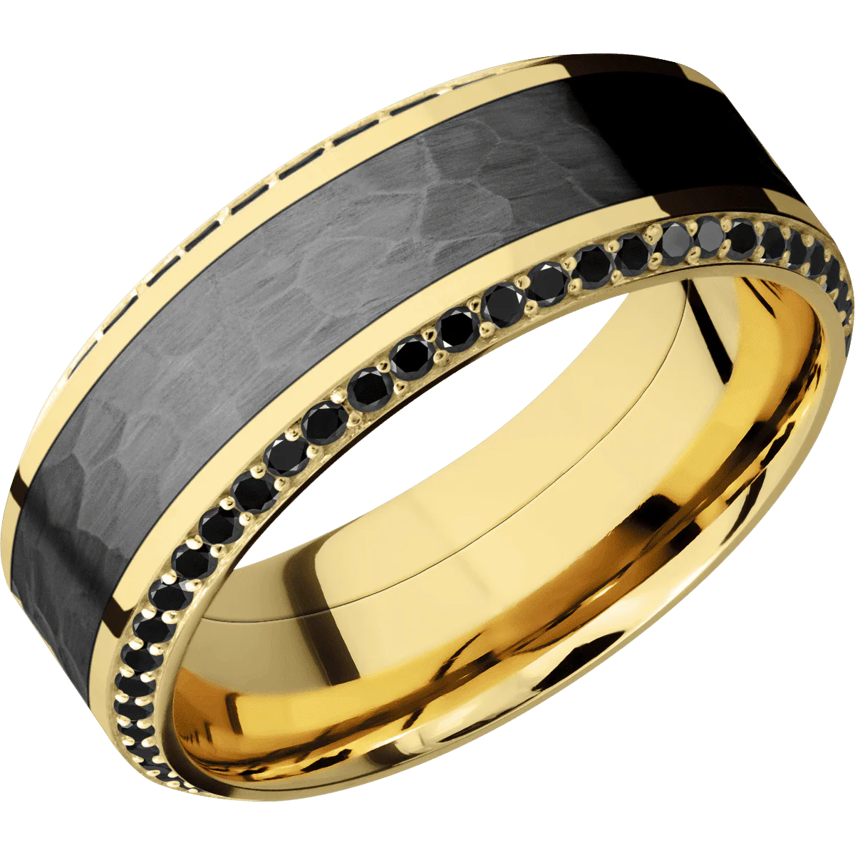 18K Yellow Gold + Polish , Satin Finish - Image 2