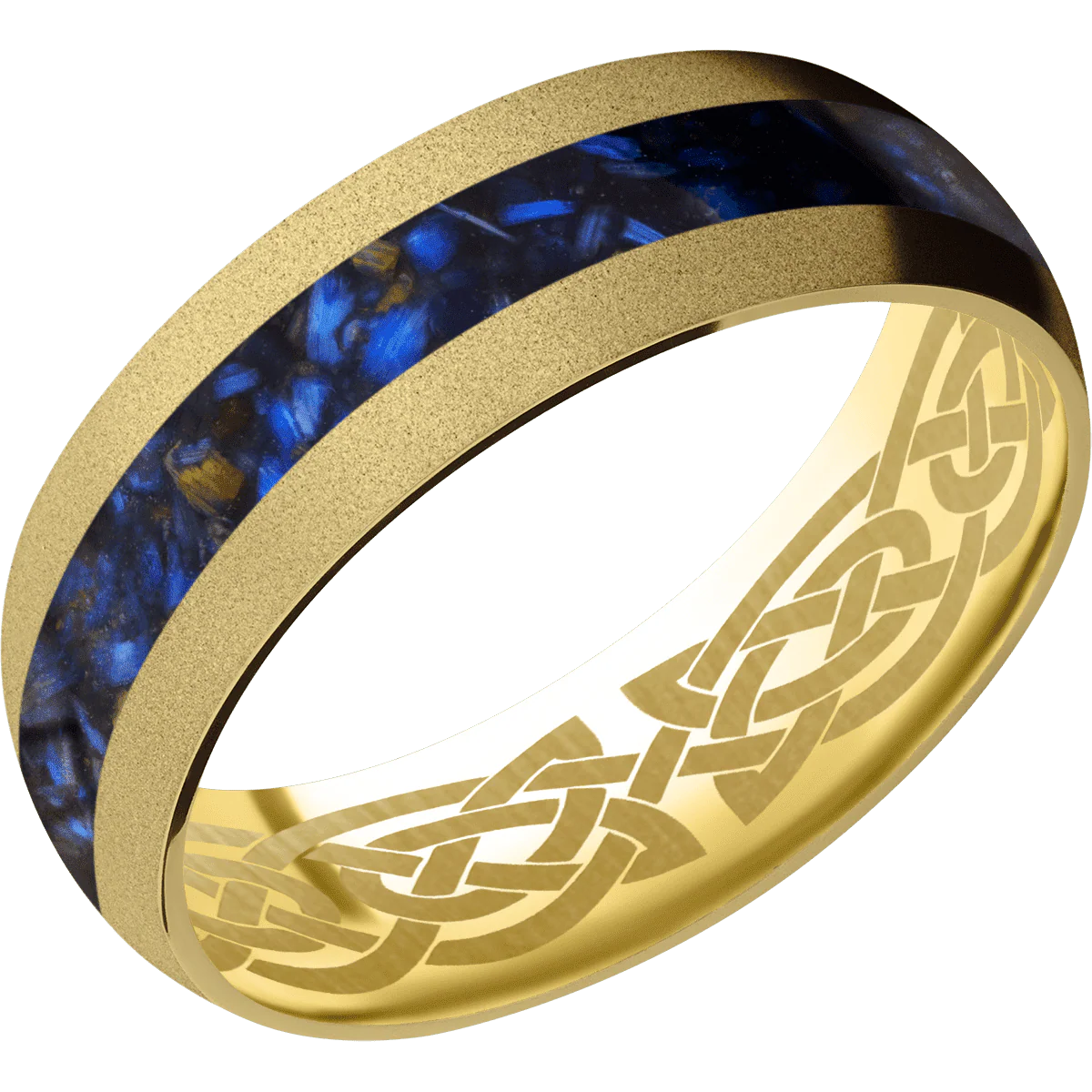 18K Yellow Gold + Sand Finish - Image 2