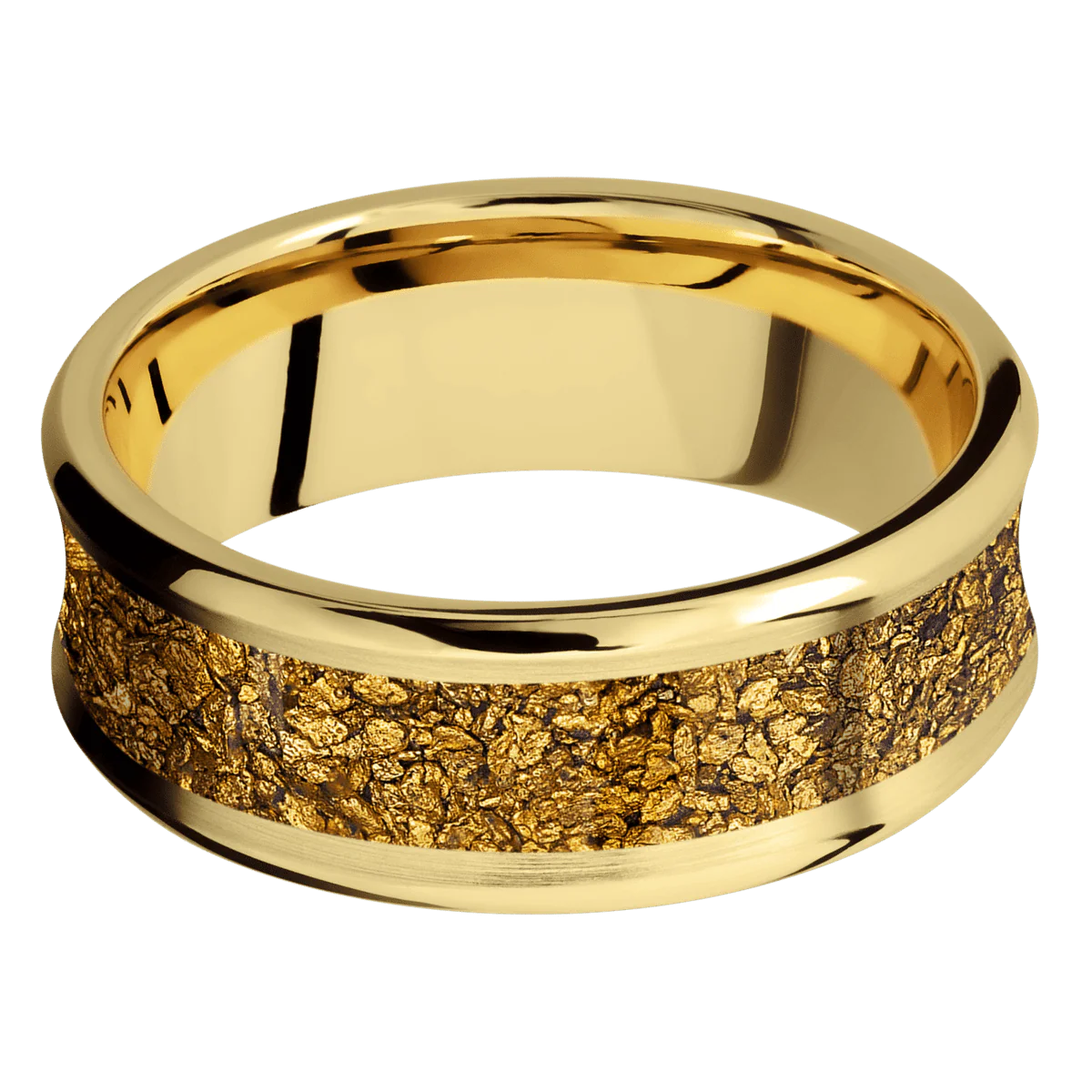 18K Yellow Gold + Satin , Polish Finish - Image 3