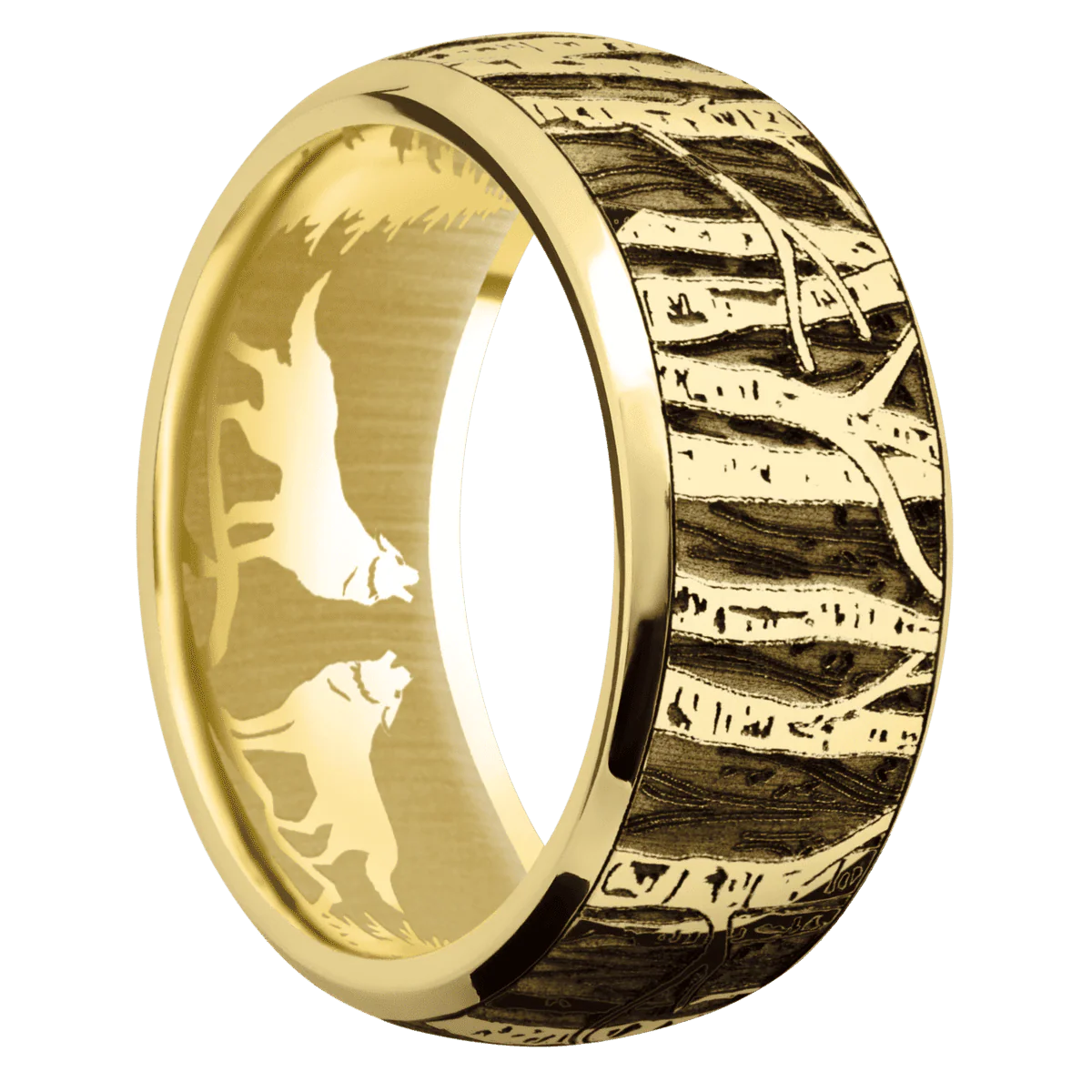 22K Yellow Gold + Polish , Polish Finish