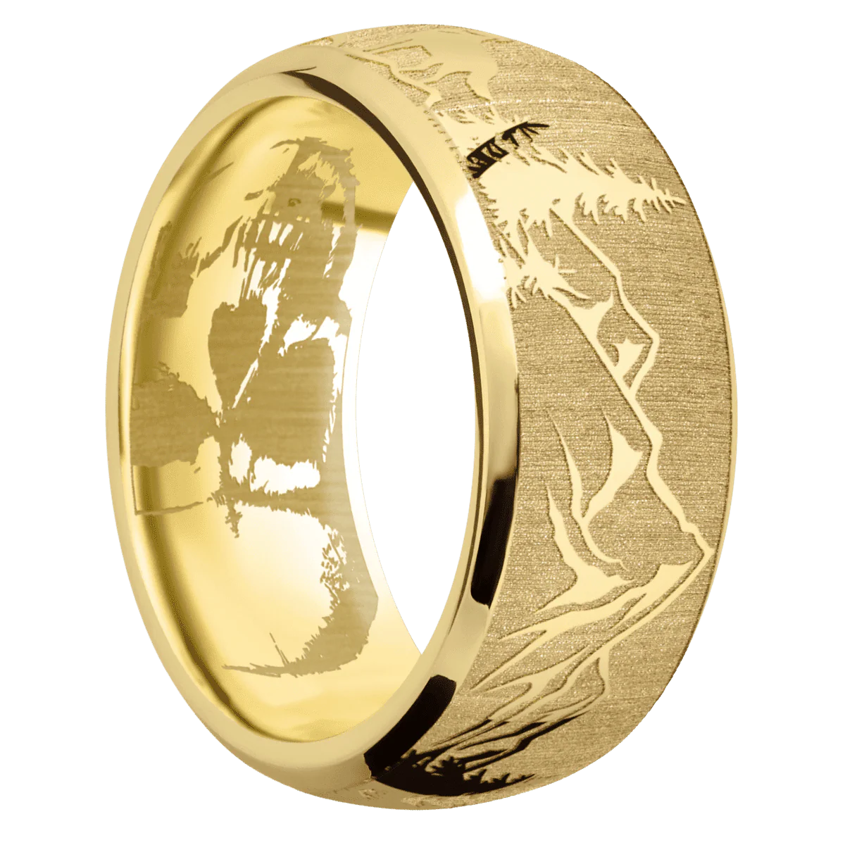 22K Yellow Gold + Polish , Polish Finish
